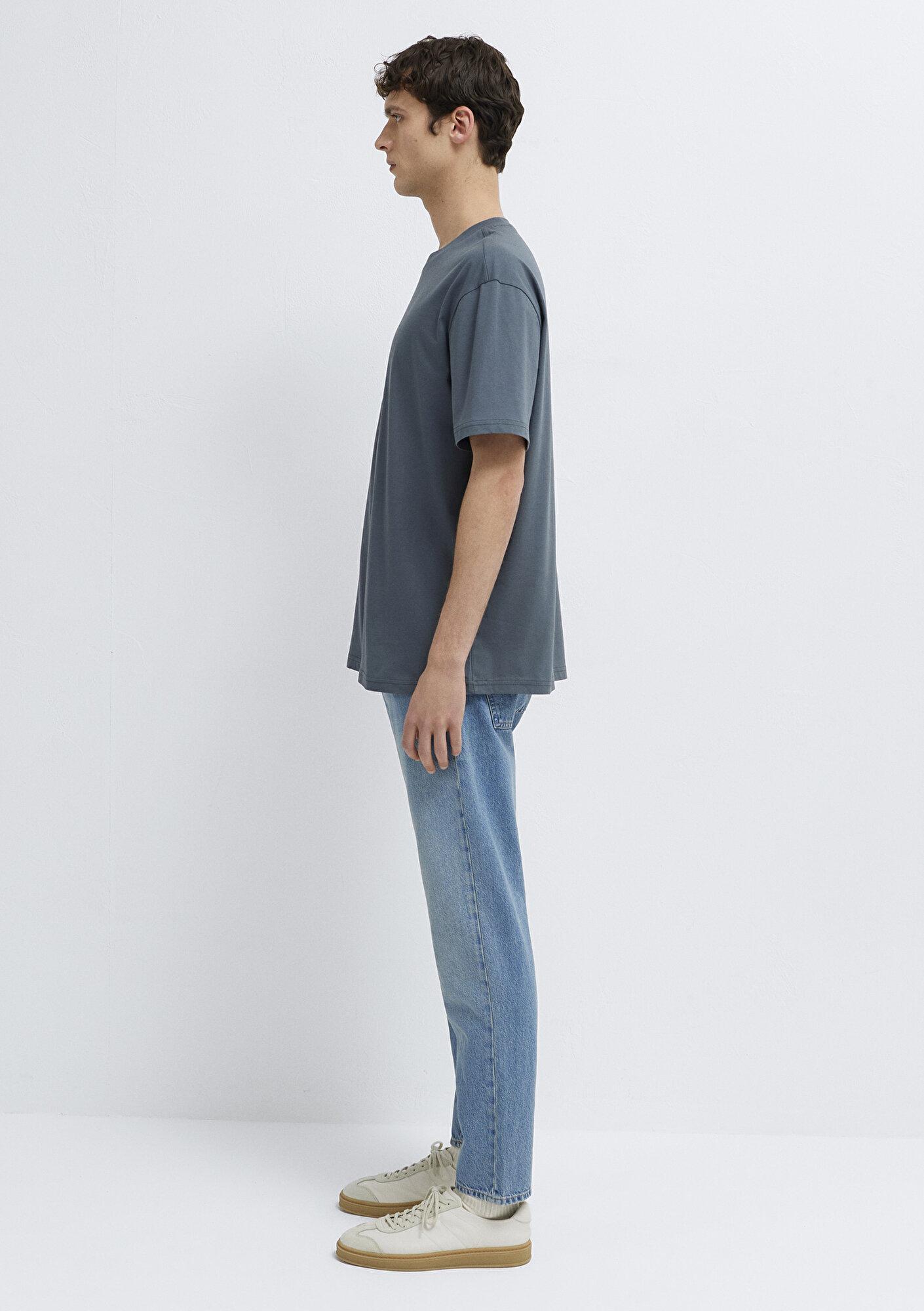 Mavi Mavi Baskılı Lacivert Tişört Loose Fit / Bol Rahat Kesim 0610100-80776