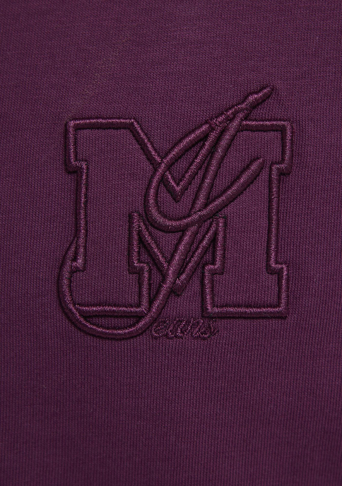 Mavi MJ Logo Detaylı Mor Tişört Loose Fit / Bol Rahat Kesim 0612885-70670