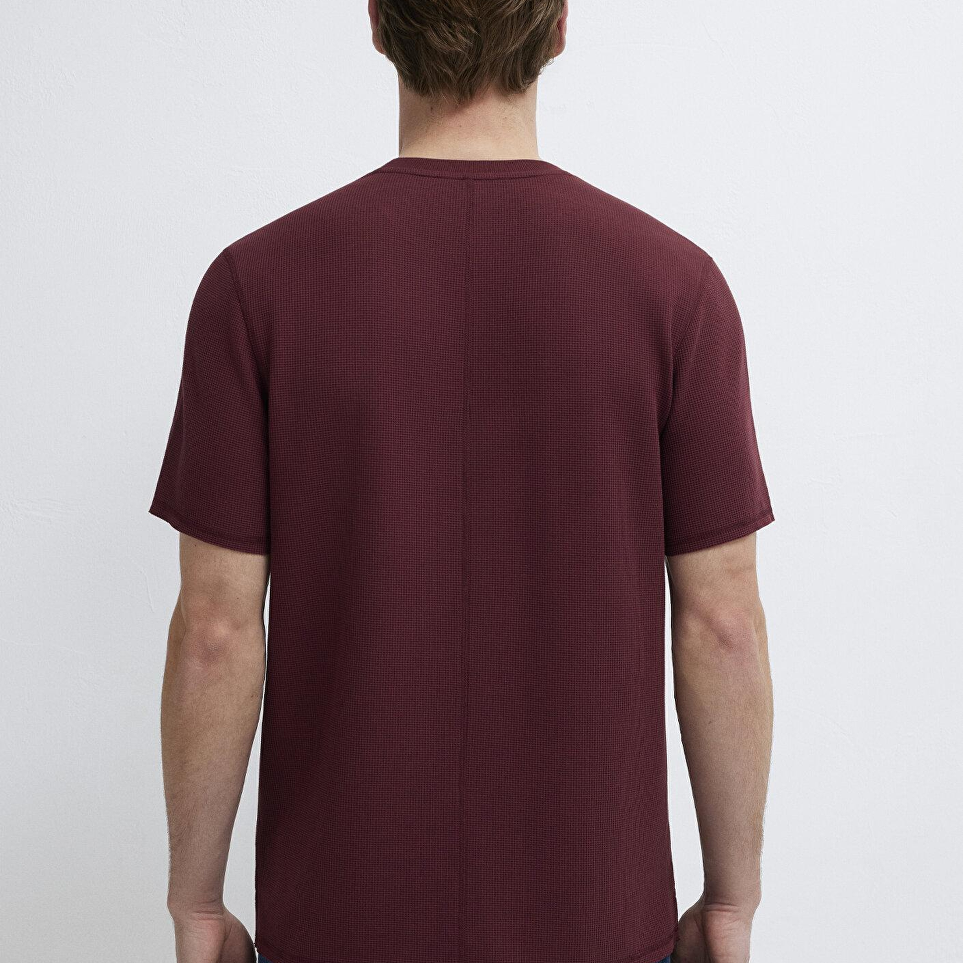Mavi Dokulu Bordo Basic Tişört Regular Fit / Normal Kesim 0610277-70426