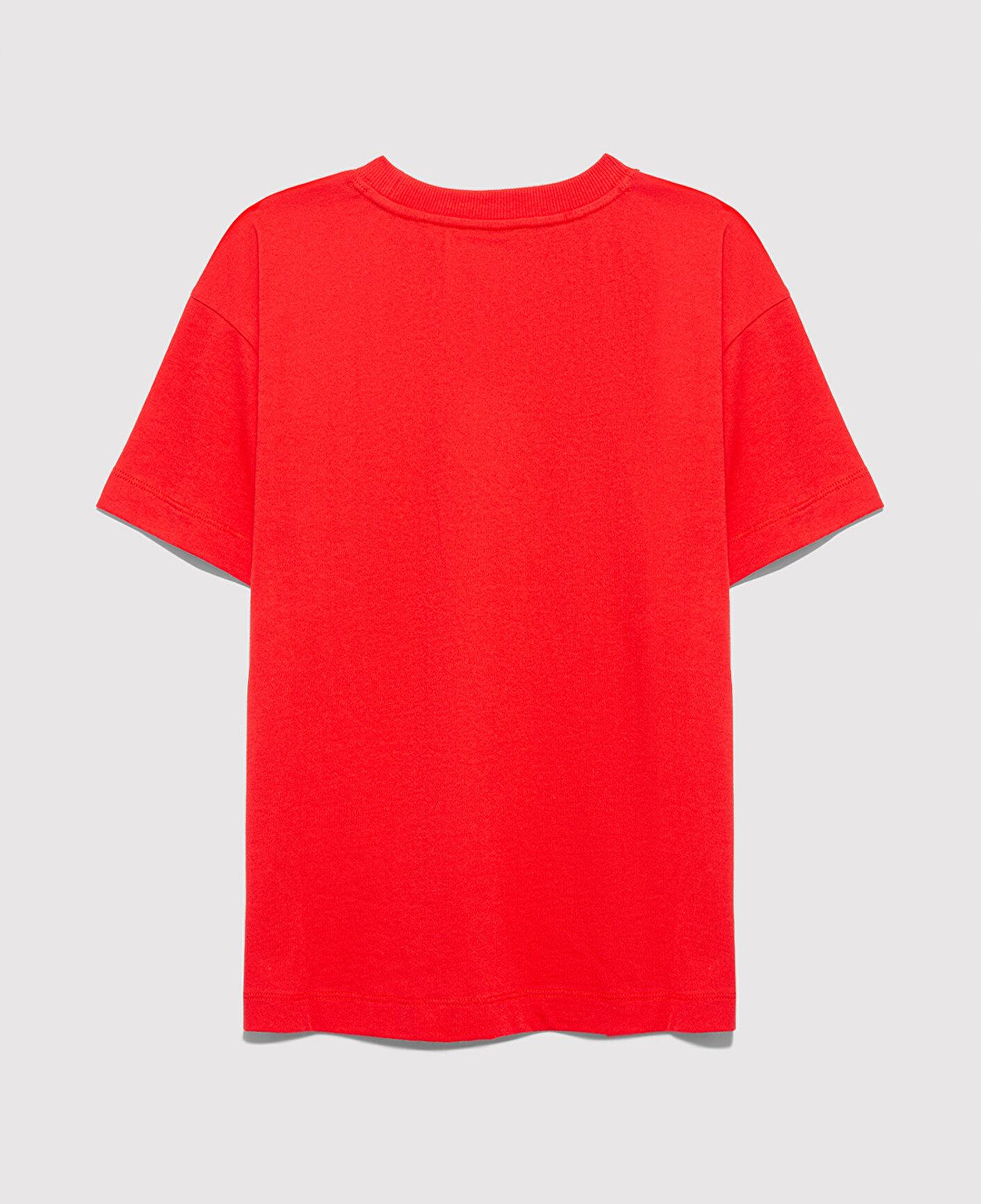 Mavi Futbol Baskılı Kırmızı Tişört Loose Fit / Bol Rahat Kesim 6610481-70465