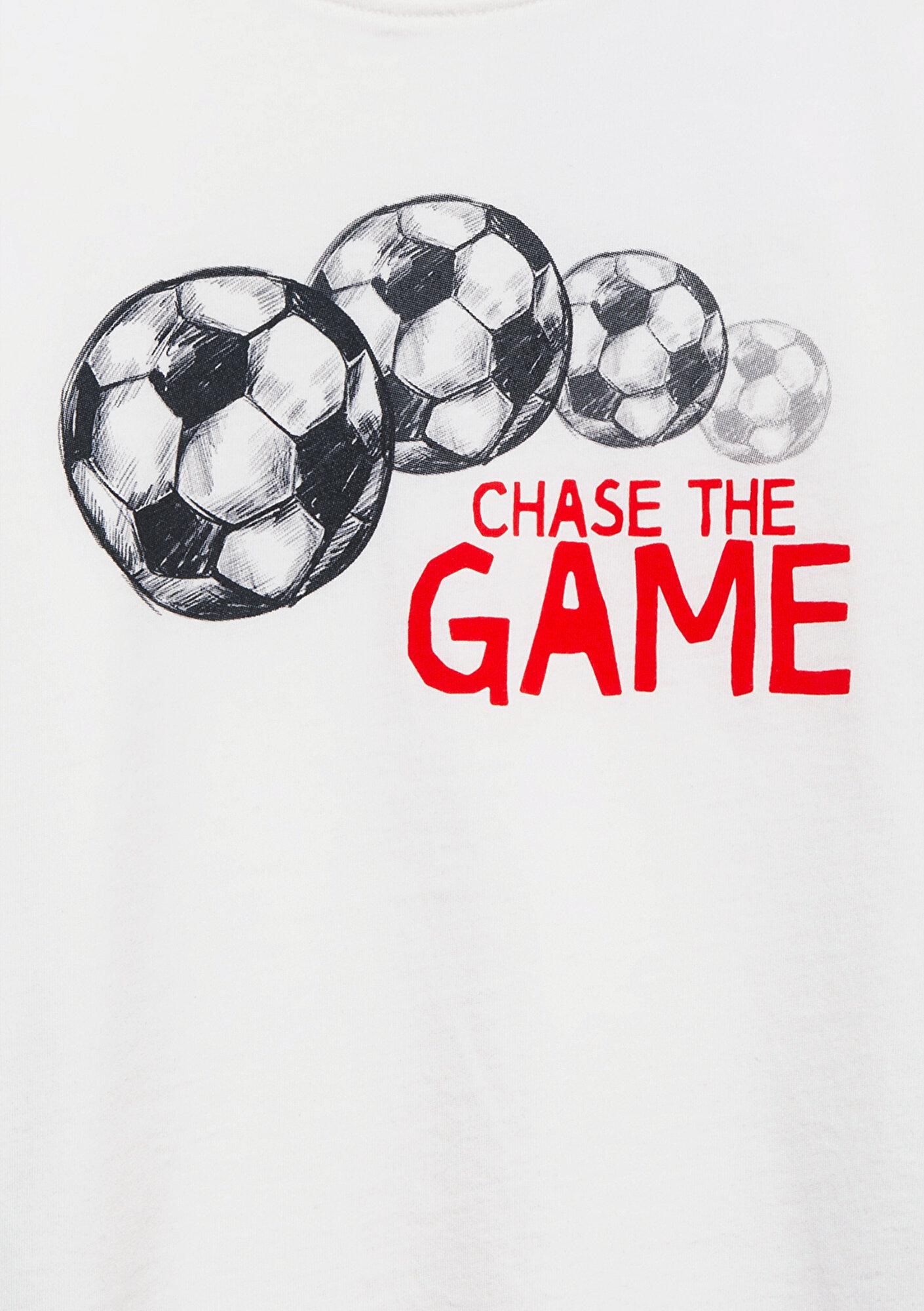 Mavi Chase The Game Baskılı Ekru Tişört Loose Fit / Bol Rahat Kesim 6610480-70057