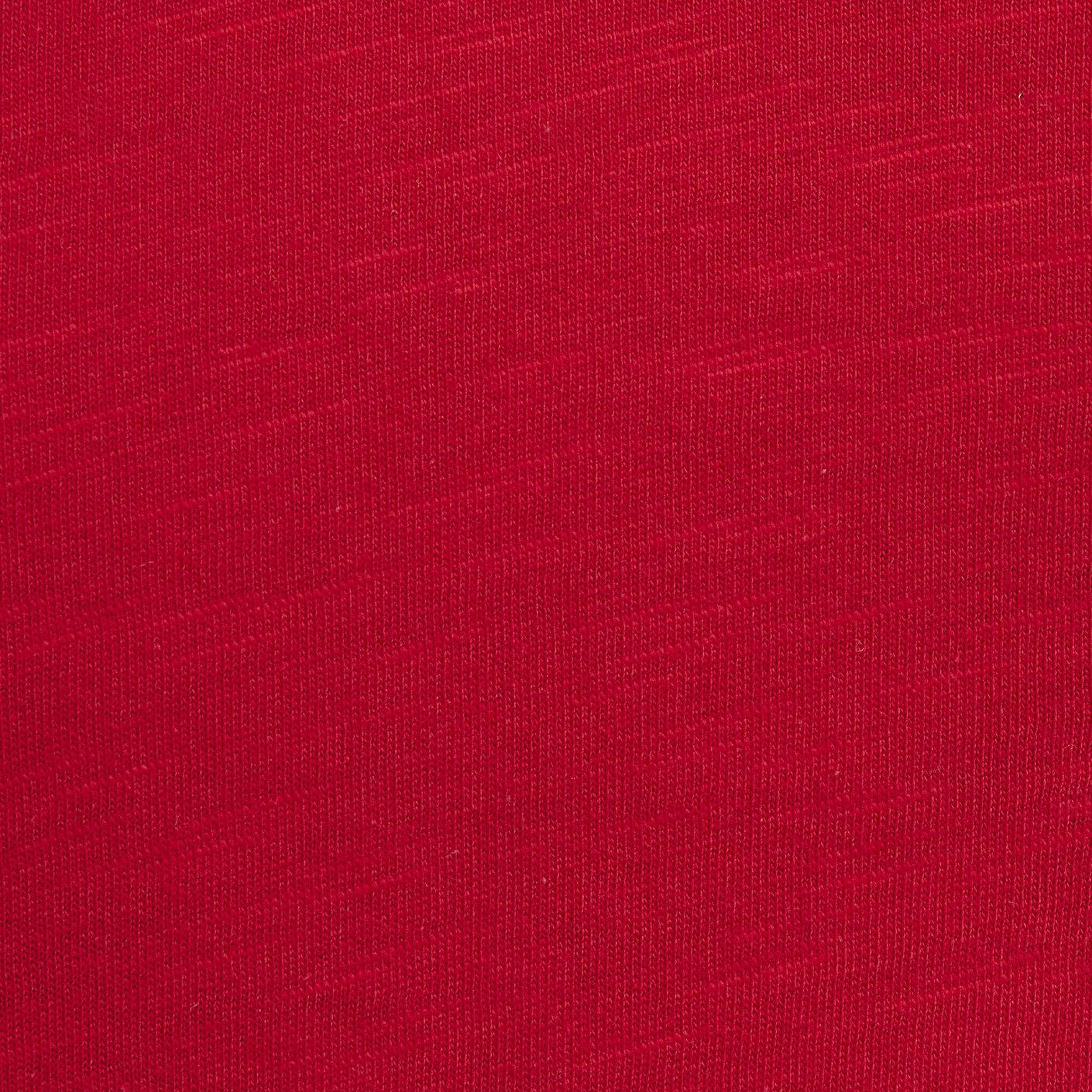 Mavi V Yaka Kırmızı Basic Tişört Slim Fit / Dar Kesim 1614178-86417