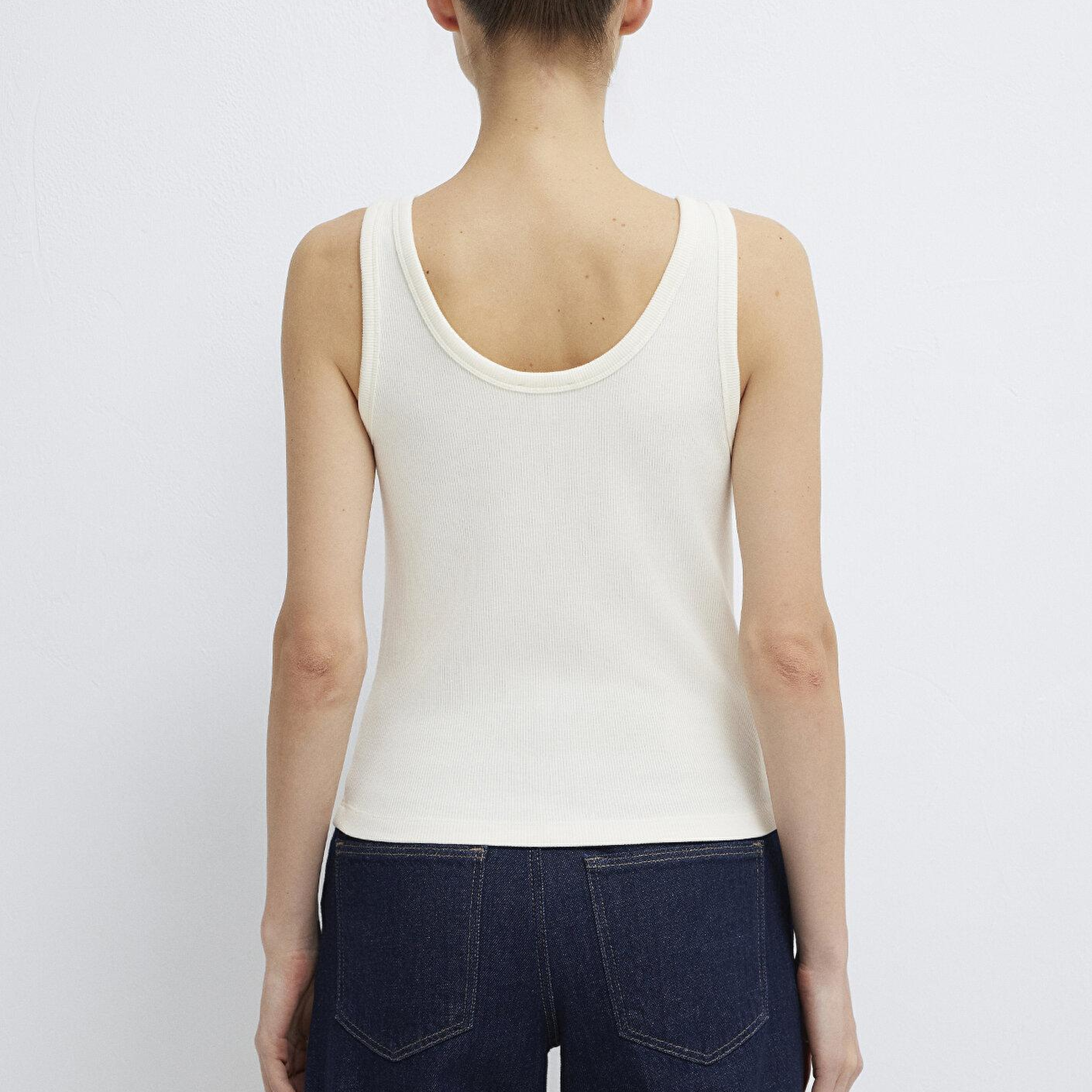 Mavi Ekru Atlet Fitted / Vücuda Oturan Kesim 1614226-80194