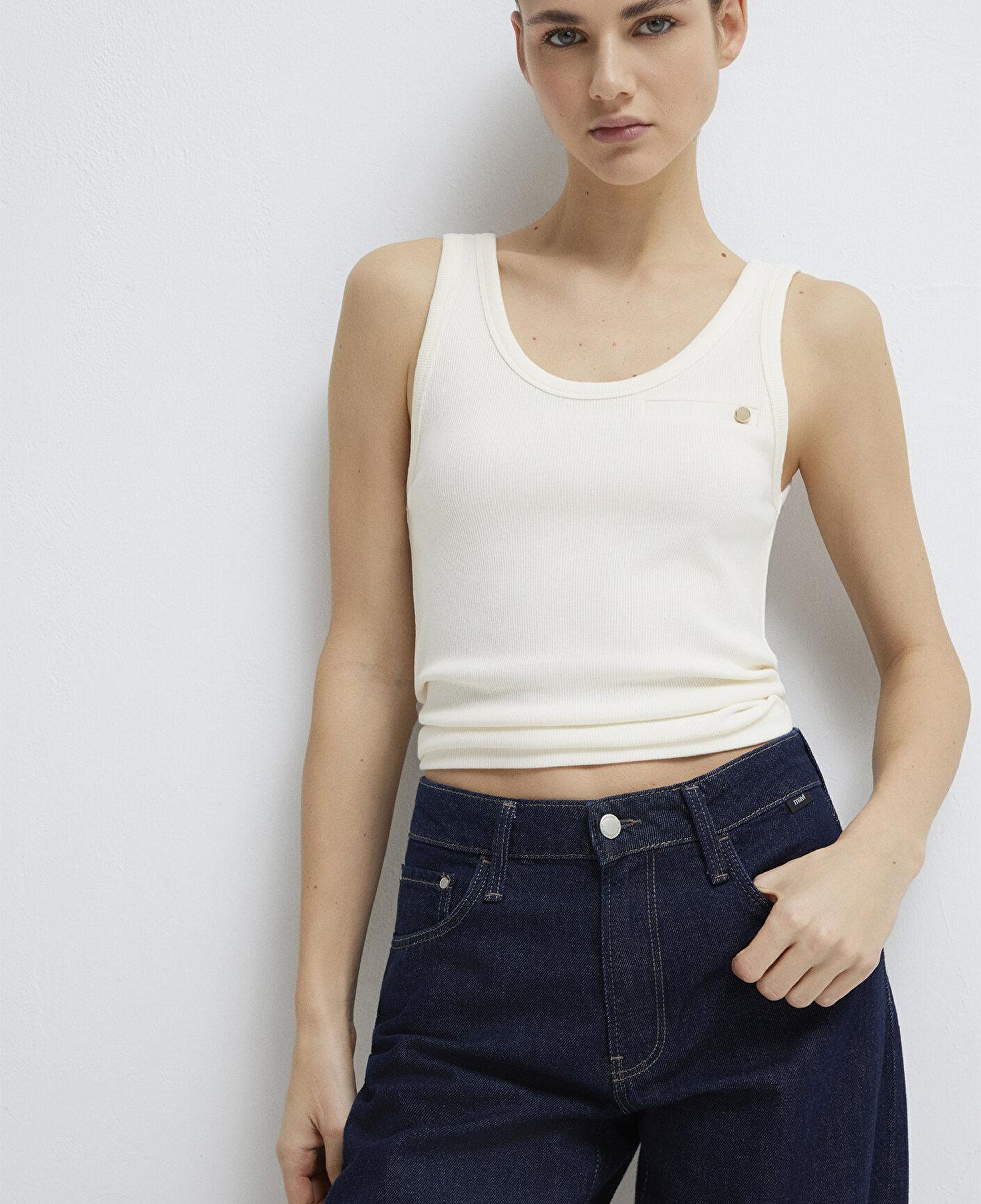 Mavi Ekru Atlet Fitted / Vücuda Oturan Kesim 1614226-80194