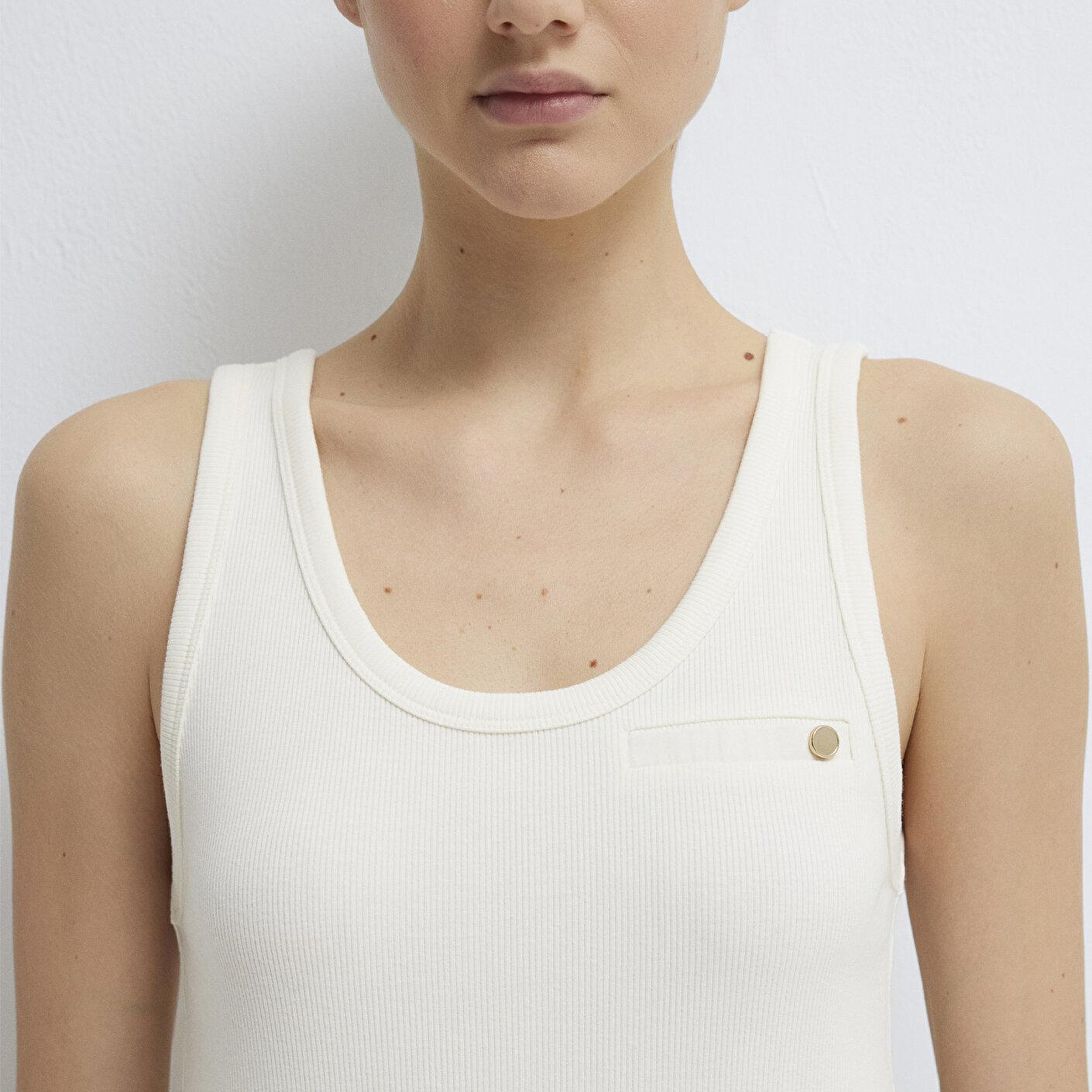 Mavi Ekru Atlet Fitted / Vücuda Oturan Kesim 1614226-80194