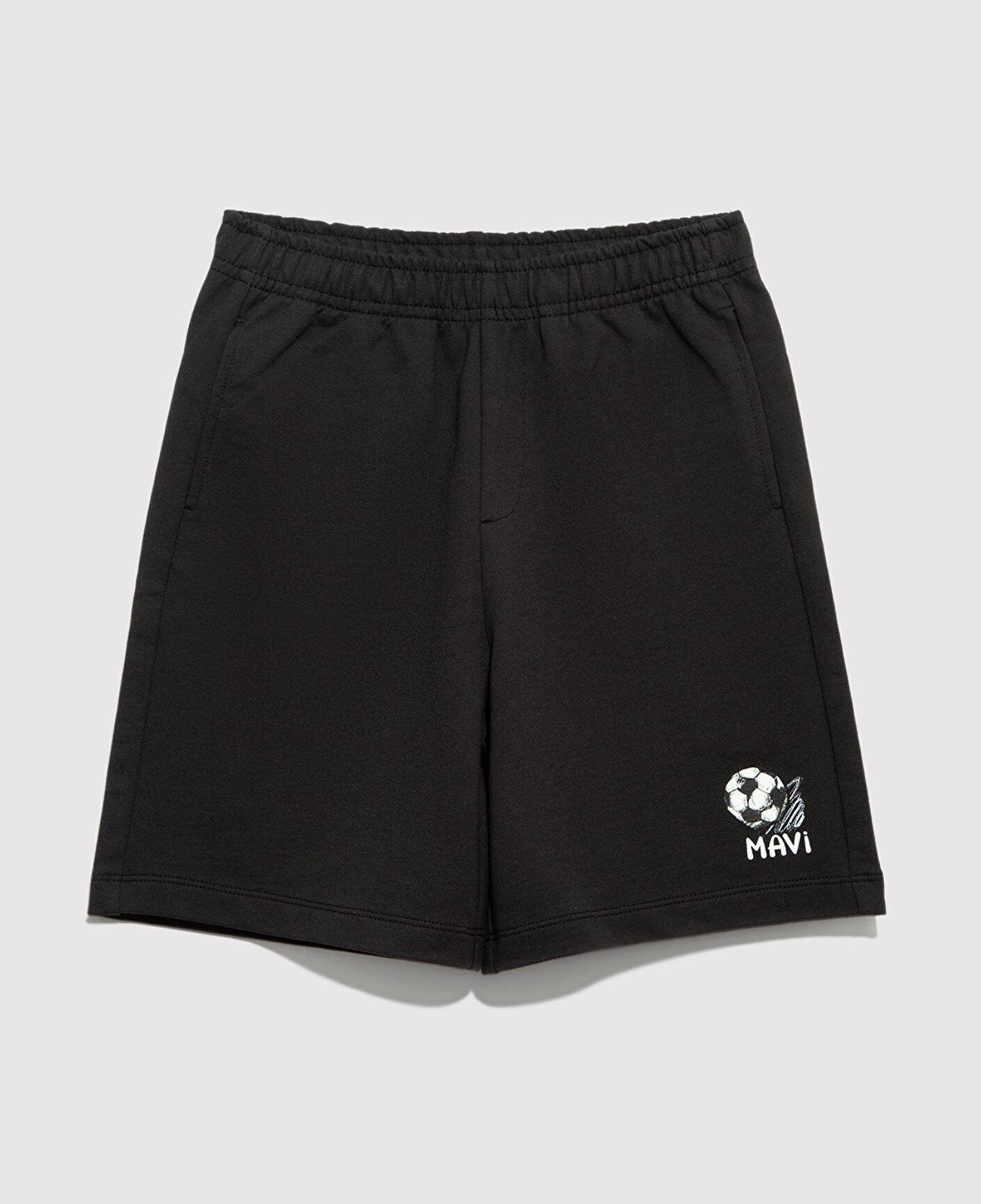 Mavi Mavi Futbol Baskılı Antrasit Şort 6410027-70087