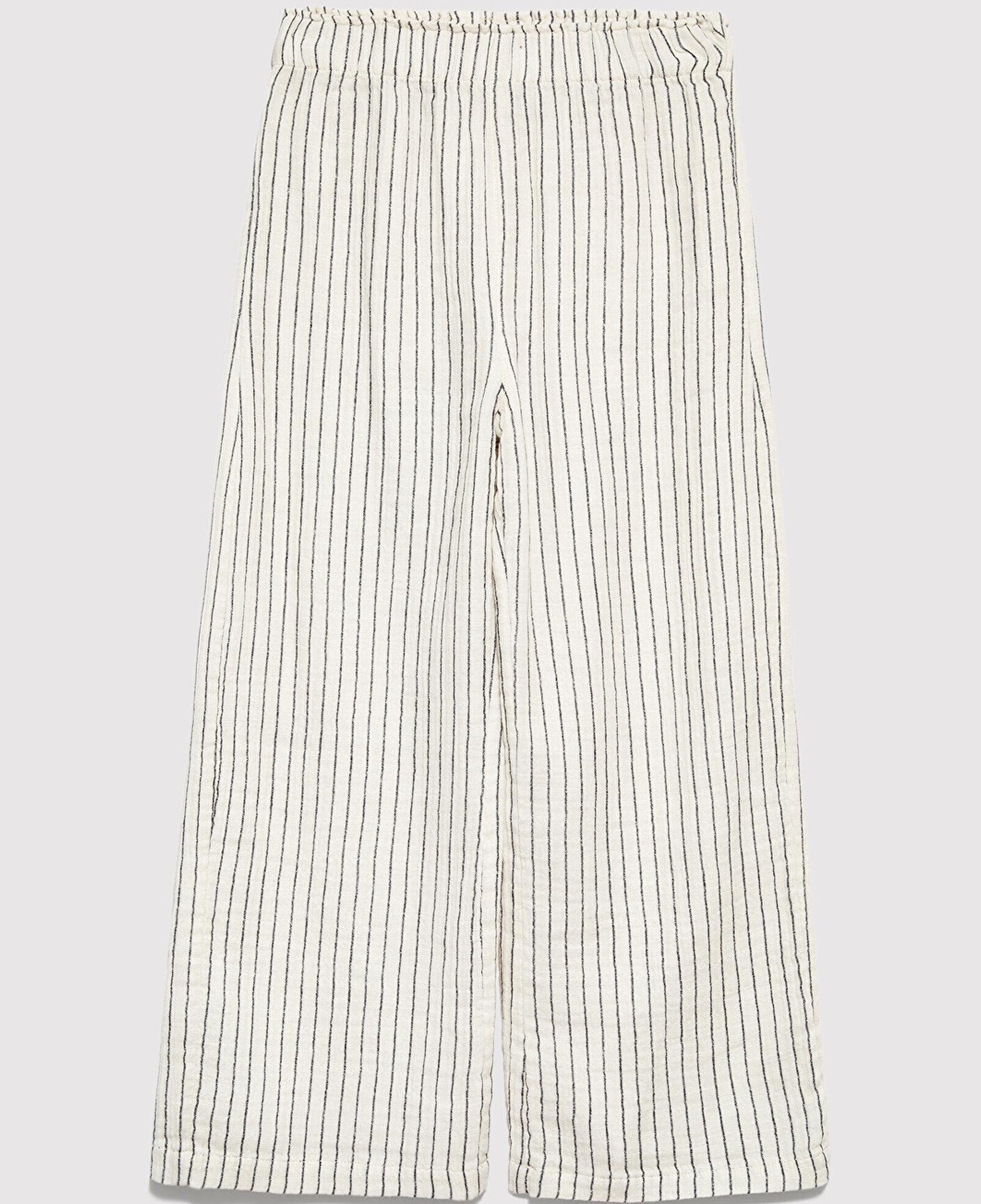Mavi Ekru Çizgili Pantolon 7010052-70057