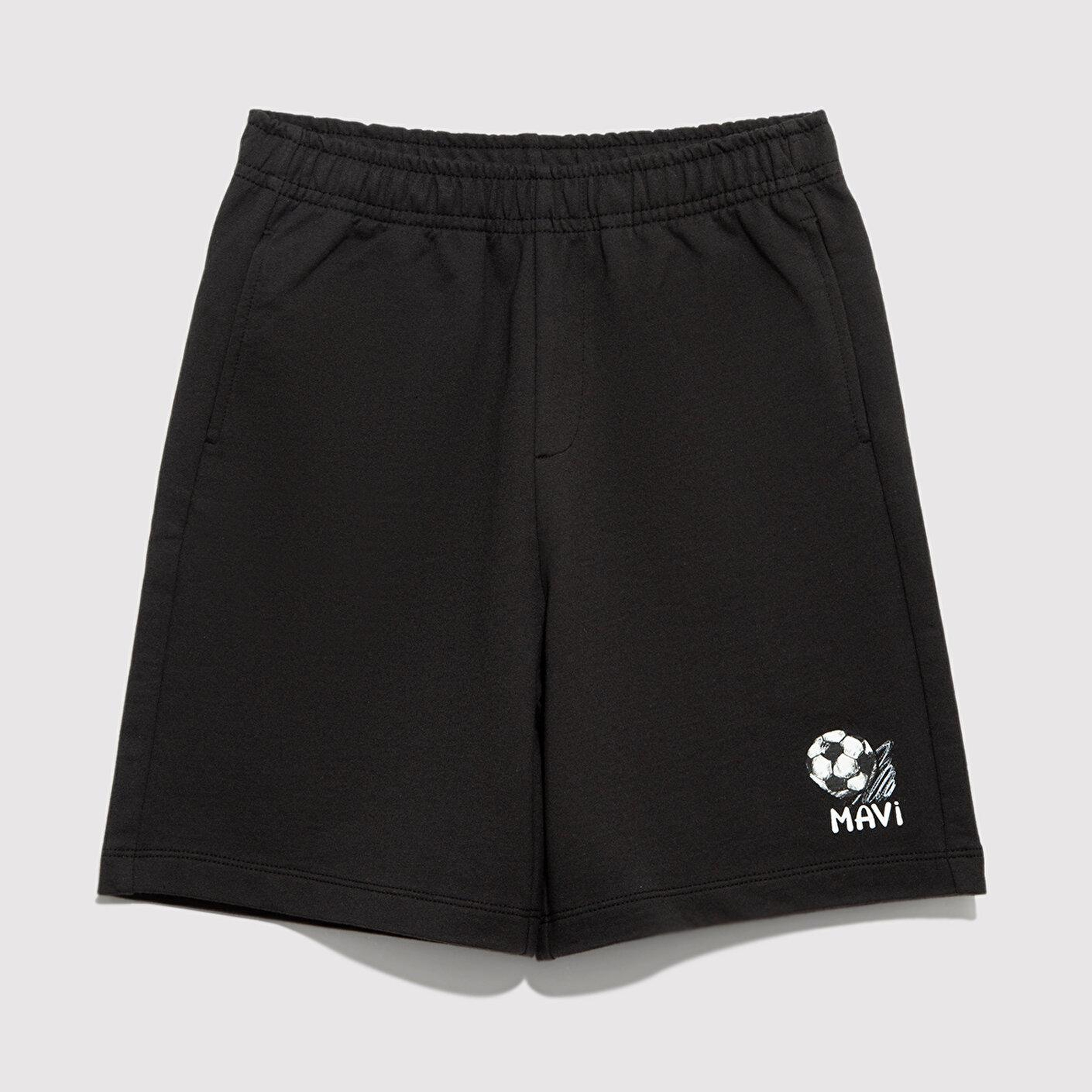 Mavi Mavi Futbol Baskılı Antrasit Şort 6410027-70087