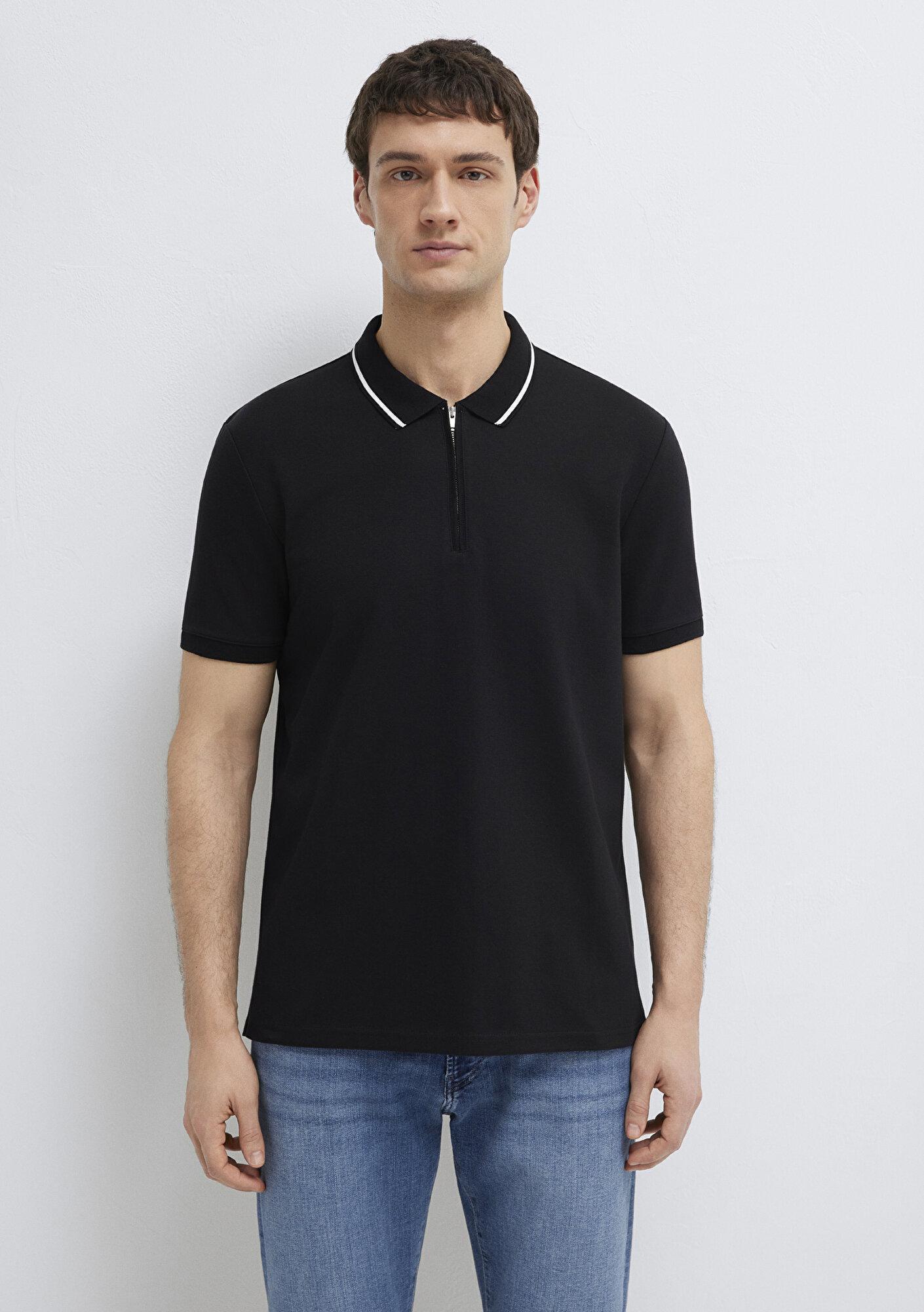 Mavi Soft-Premium Siyah Polo Tişört Regular Fit / Normal Kesim 0612880-900