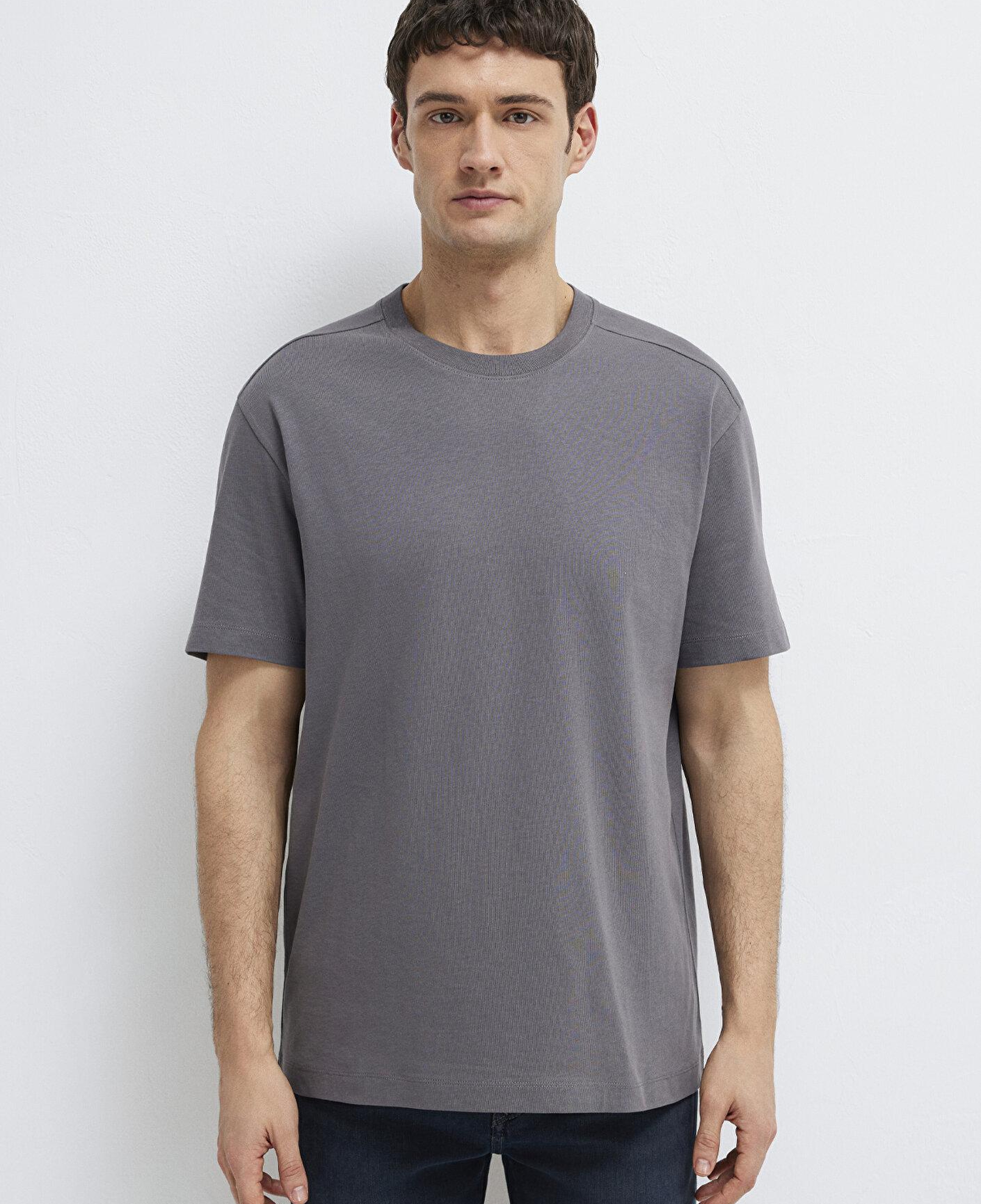Mavi Antrasit Basic Tişört Loose Fit / Bol Rahat Kesim 0613466-90721