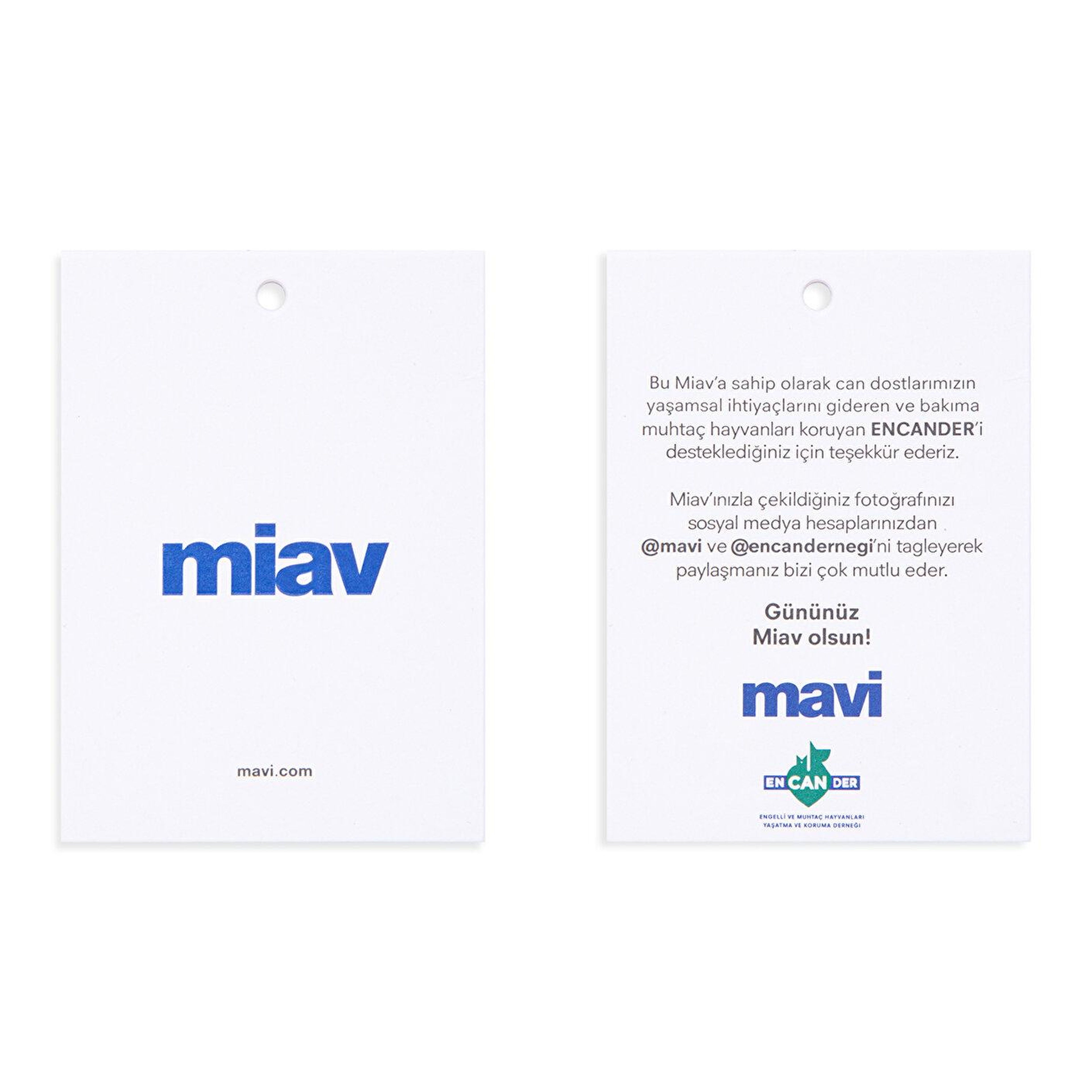 Mavi Miav Baskılı Ekru Tişört Regular Fit / Normal Kesim 1614089-70057
