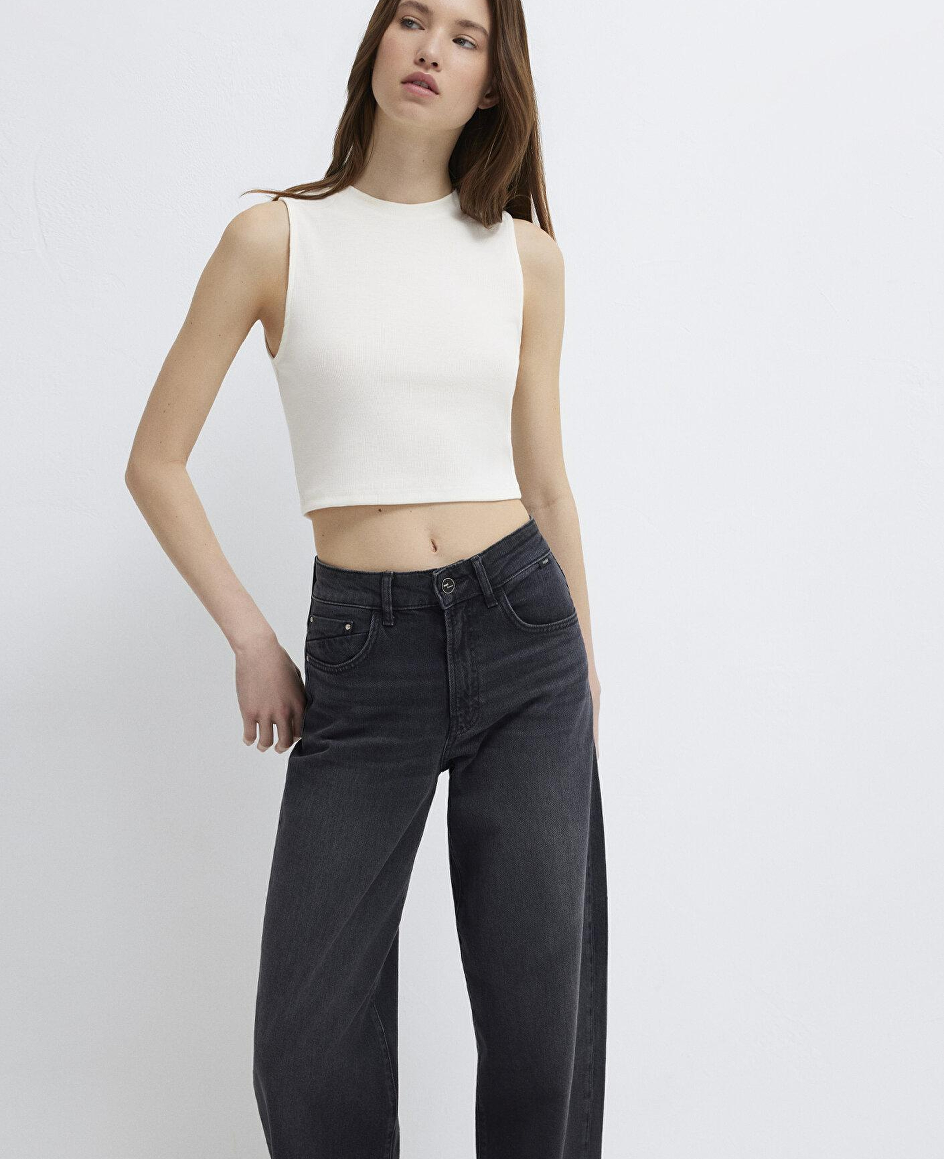 Mavi Ekru Crop Atlet Crop / Kısa Kesim 1613982-70057