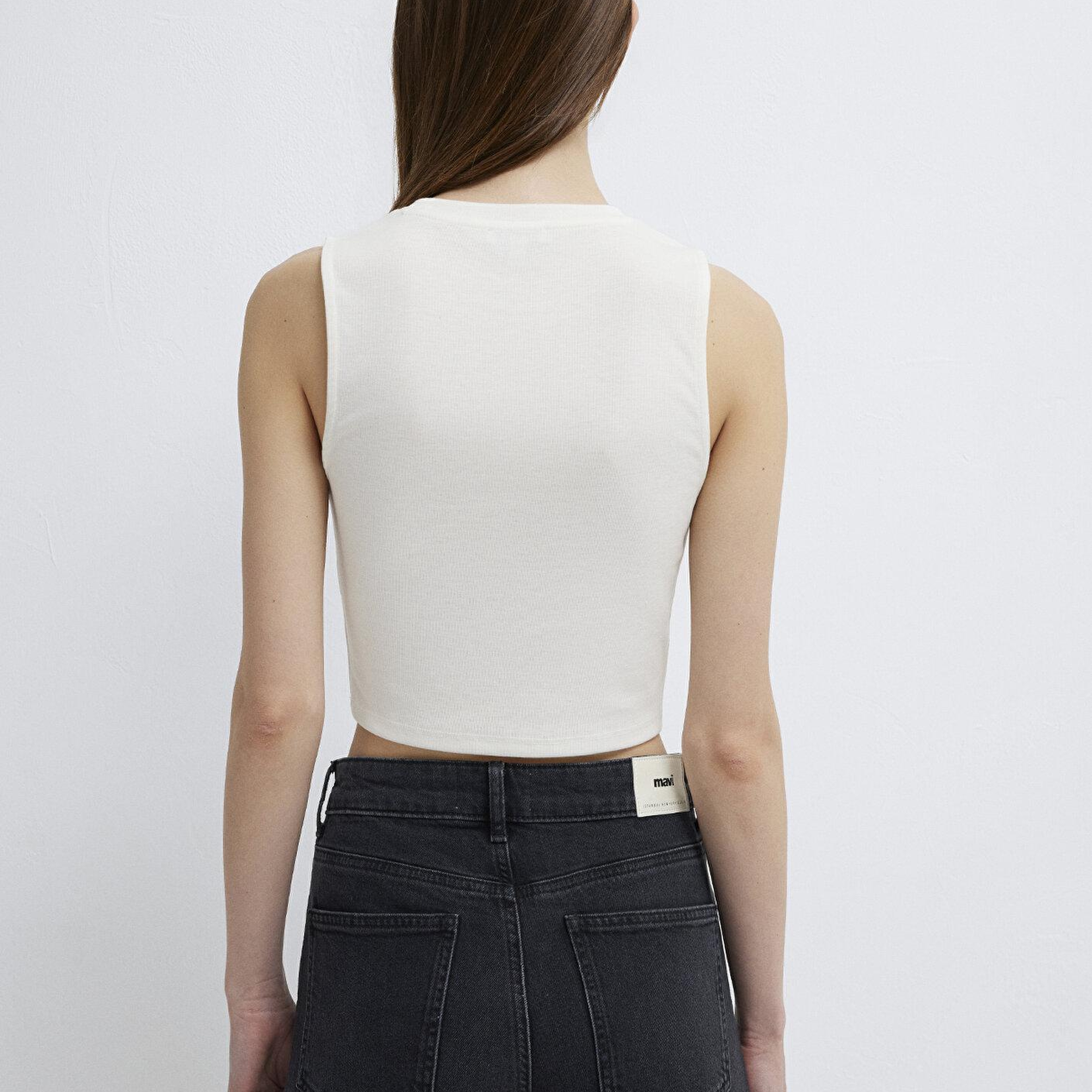 Mavi Ekru Crop Atlet Crop / Kısa Kesim 1613982-70057