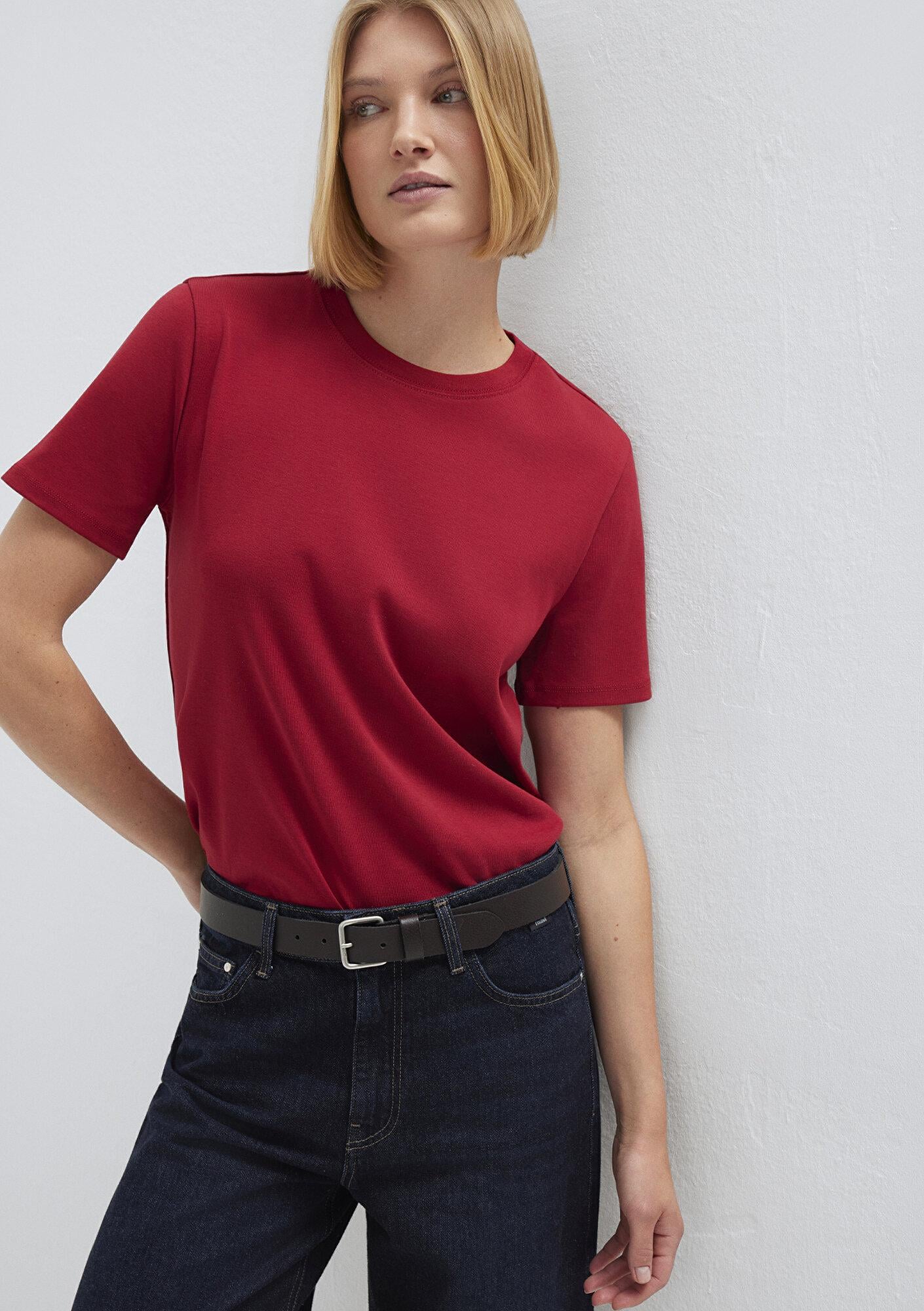 Mavi Kırmızı Basic Tişört Semi Slim Fit / Yarı Dar Kesim 1612916-70391