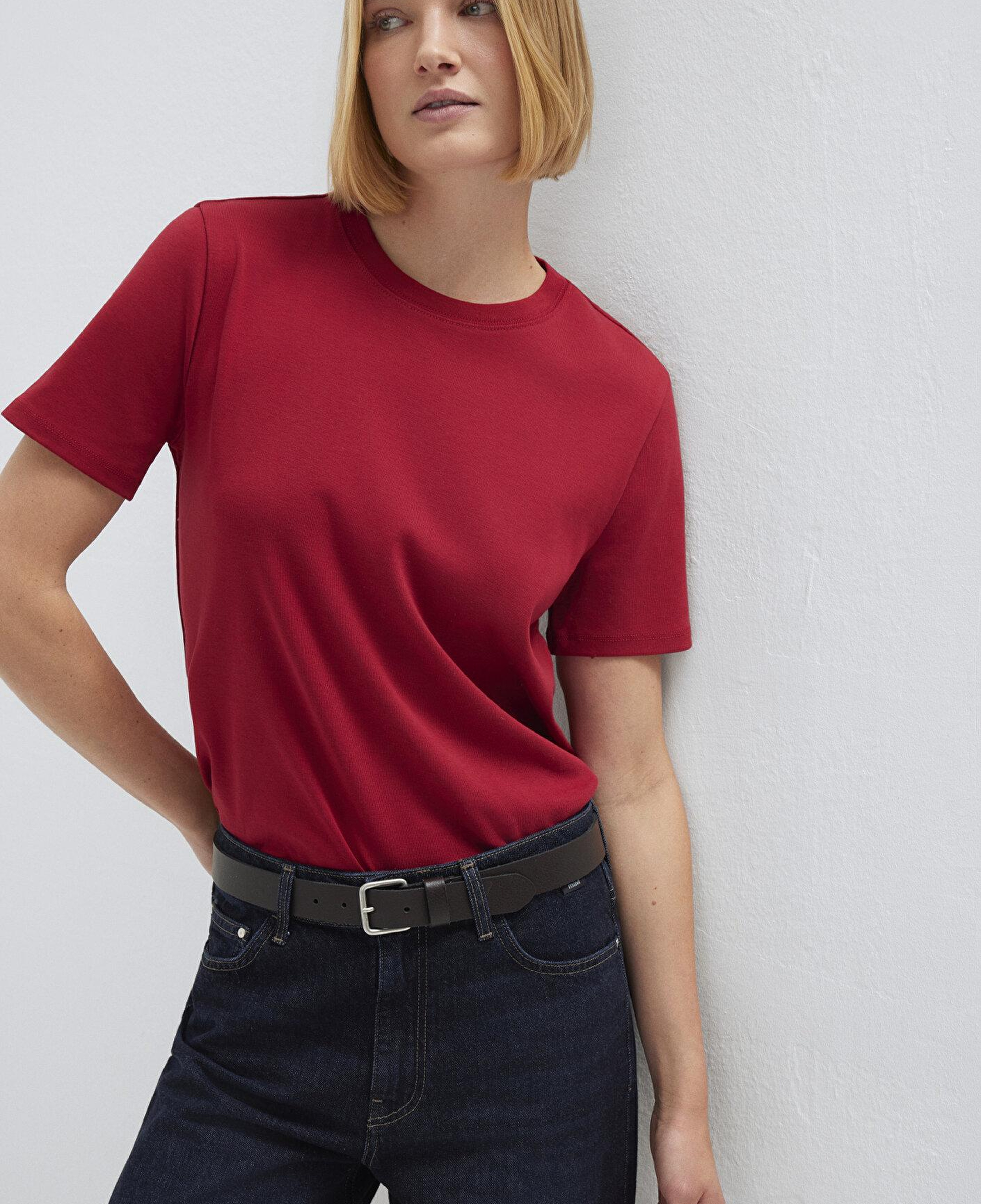 Mavi Kırmızı Basic Tişört Semi Slim Fit / Yarı Dar Kesim 1612916-70391