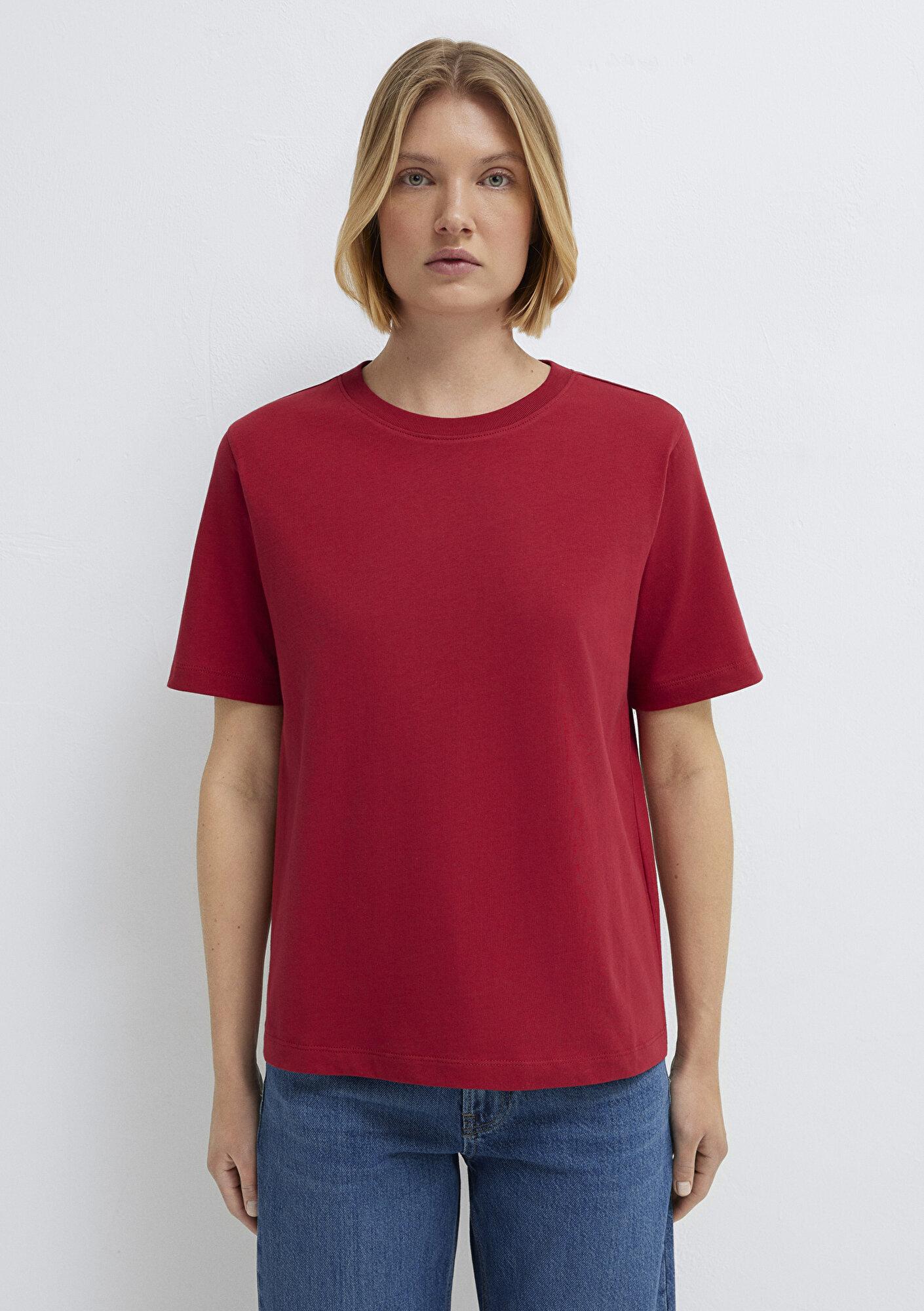 Mavi Kırmızı Basic Tişört Regular Fit / Normal Kesim 1600965-70391