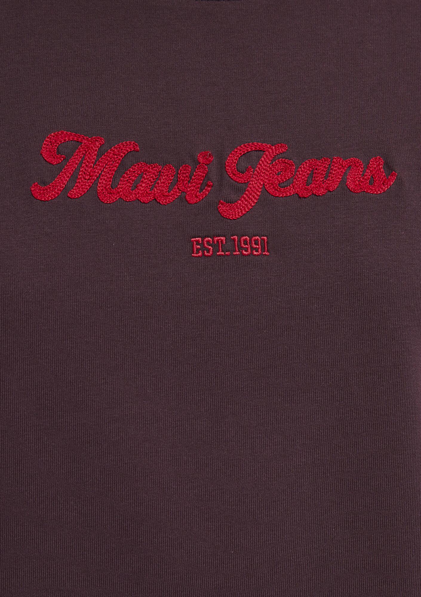 Mavi Mavi Jeans Baskılı Bordo Tişört Regular Fit / Normal Kesim 1613888-70223