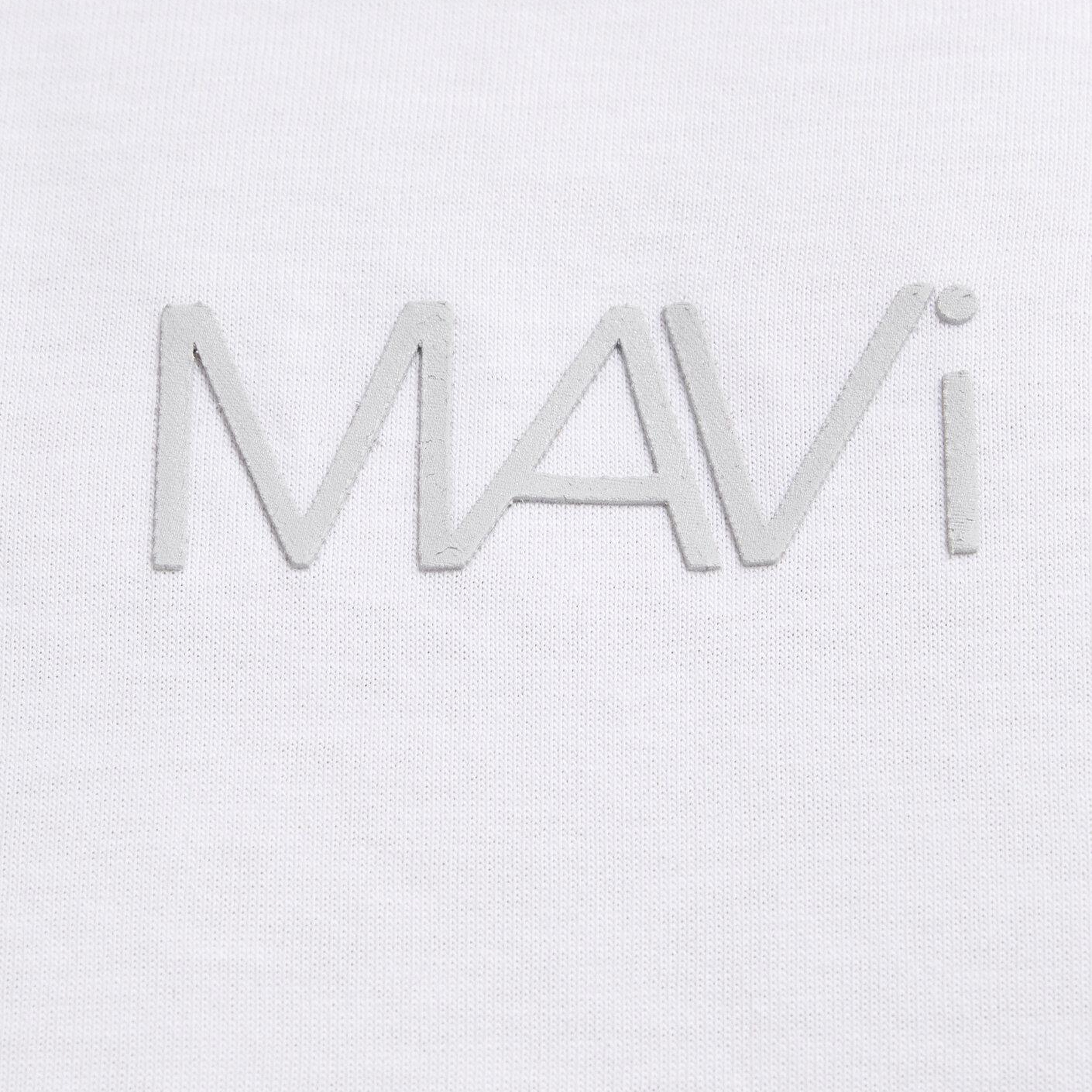 Mavi Mavi Logo Baskılı Beyaz Tişört Loose Fit / Bol Rahat Kesim 1613884-620