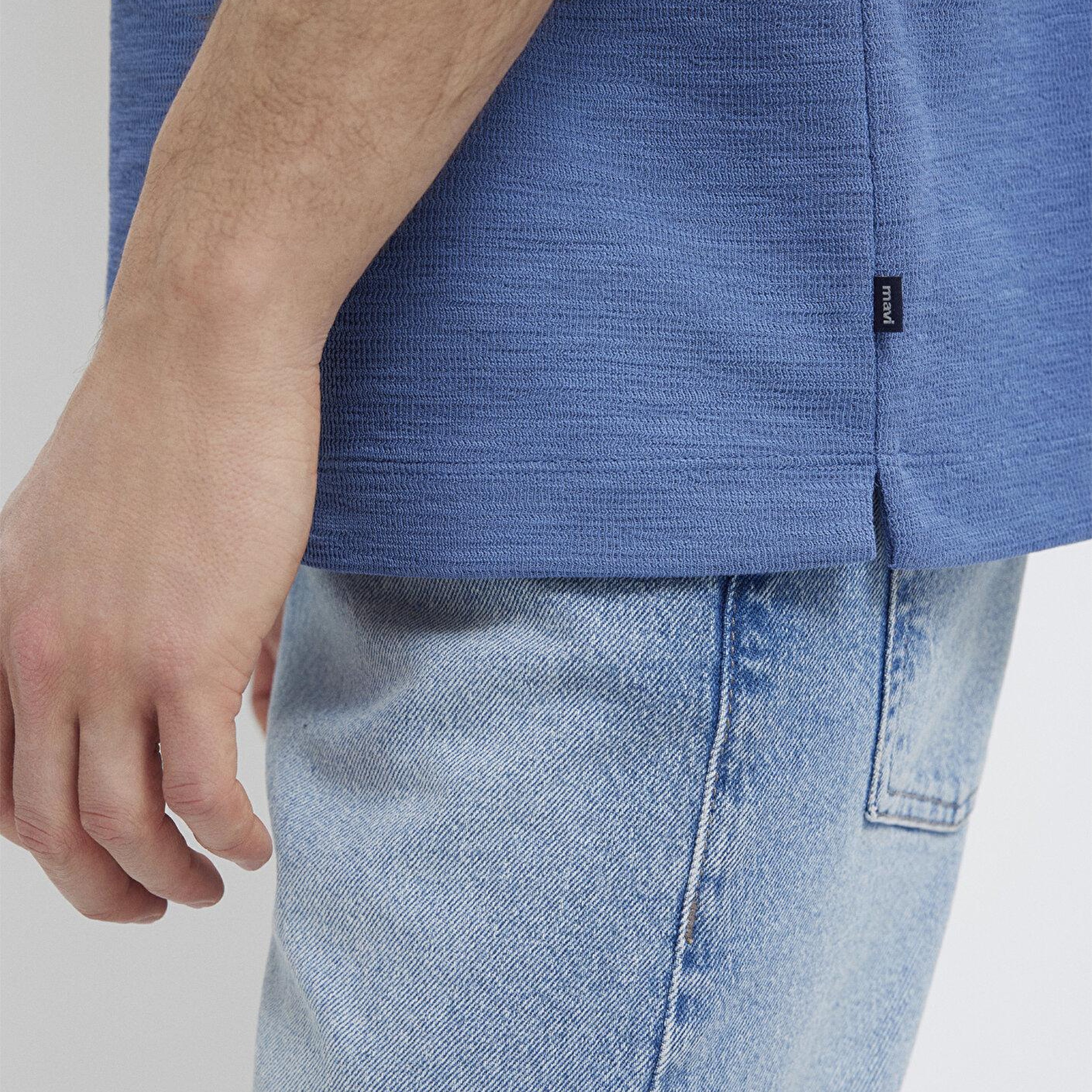 Mavi Mavi Basic Tişört Loose Fit / Bol Rahat Kesim 0613315-70738