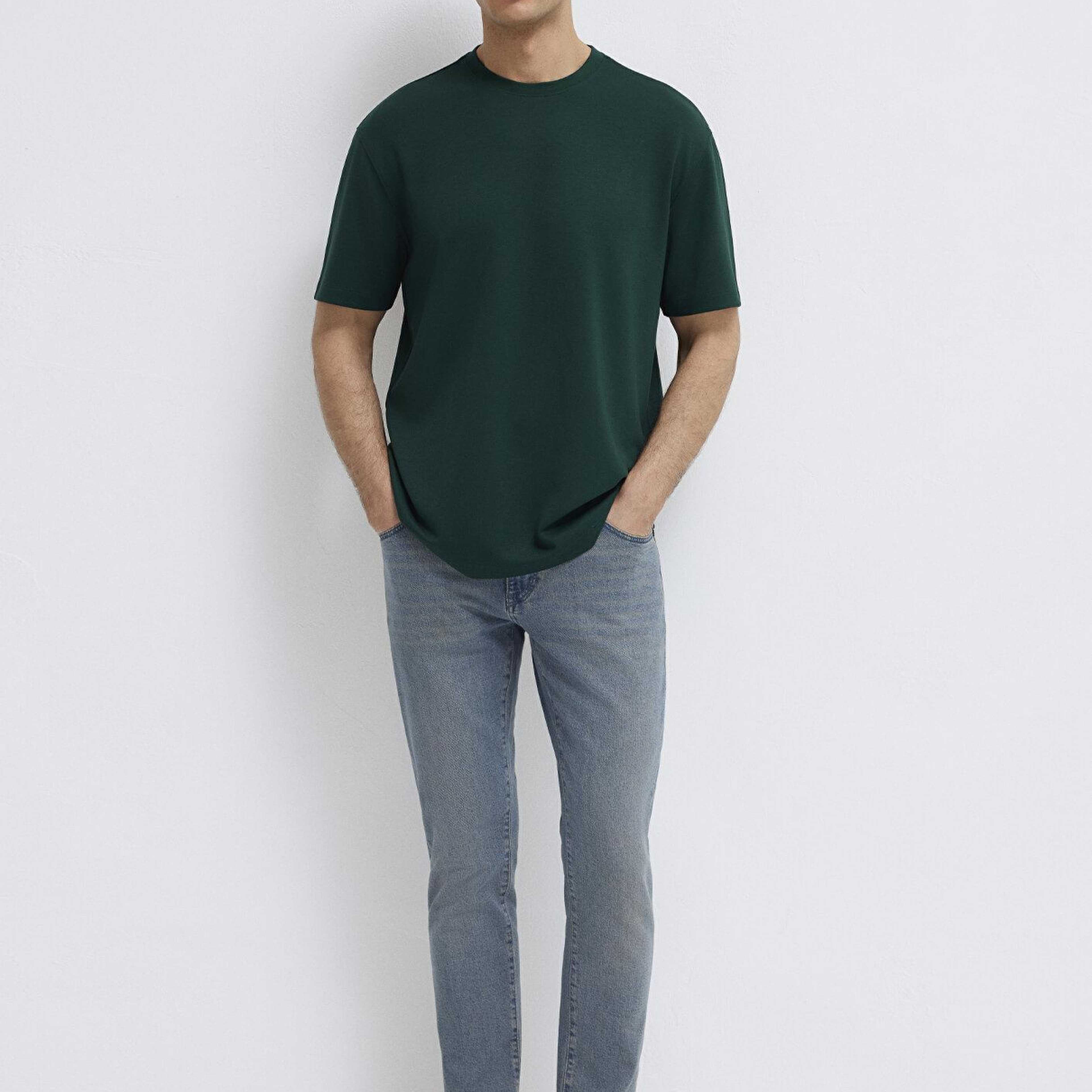 Mavi Soft-Premium Yeşil Tişört Loose Fit / Bol Rahat Kesim 0613467-85370