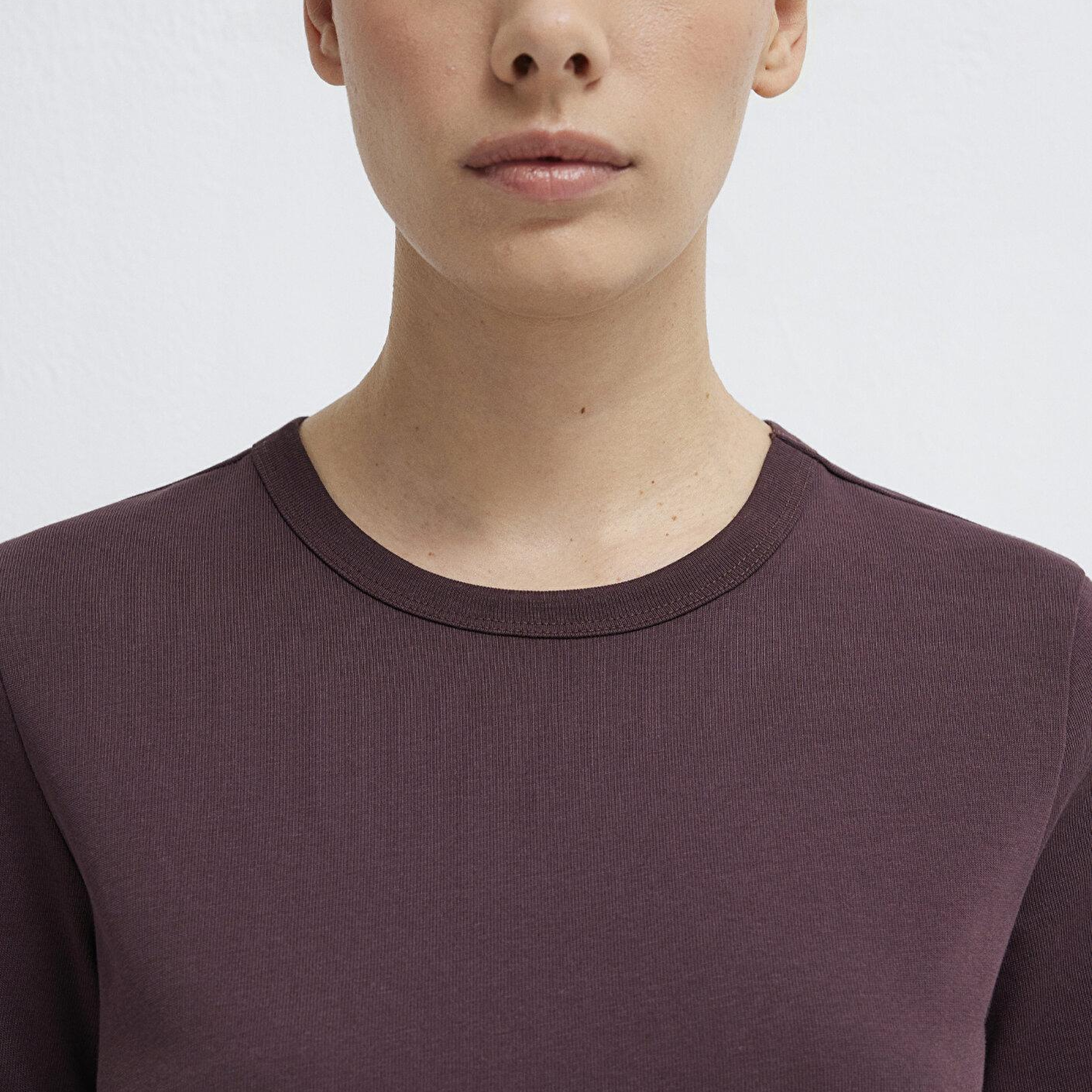 Mavi Bordo Basic Tişört Slim Fit / Dar Kesim 1614067-70223