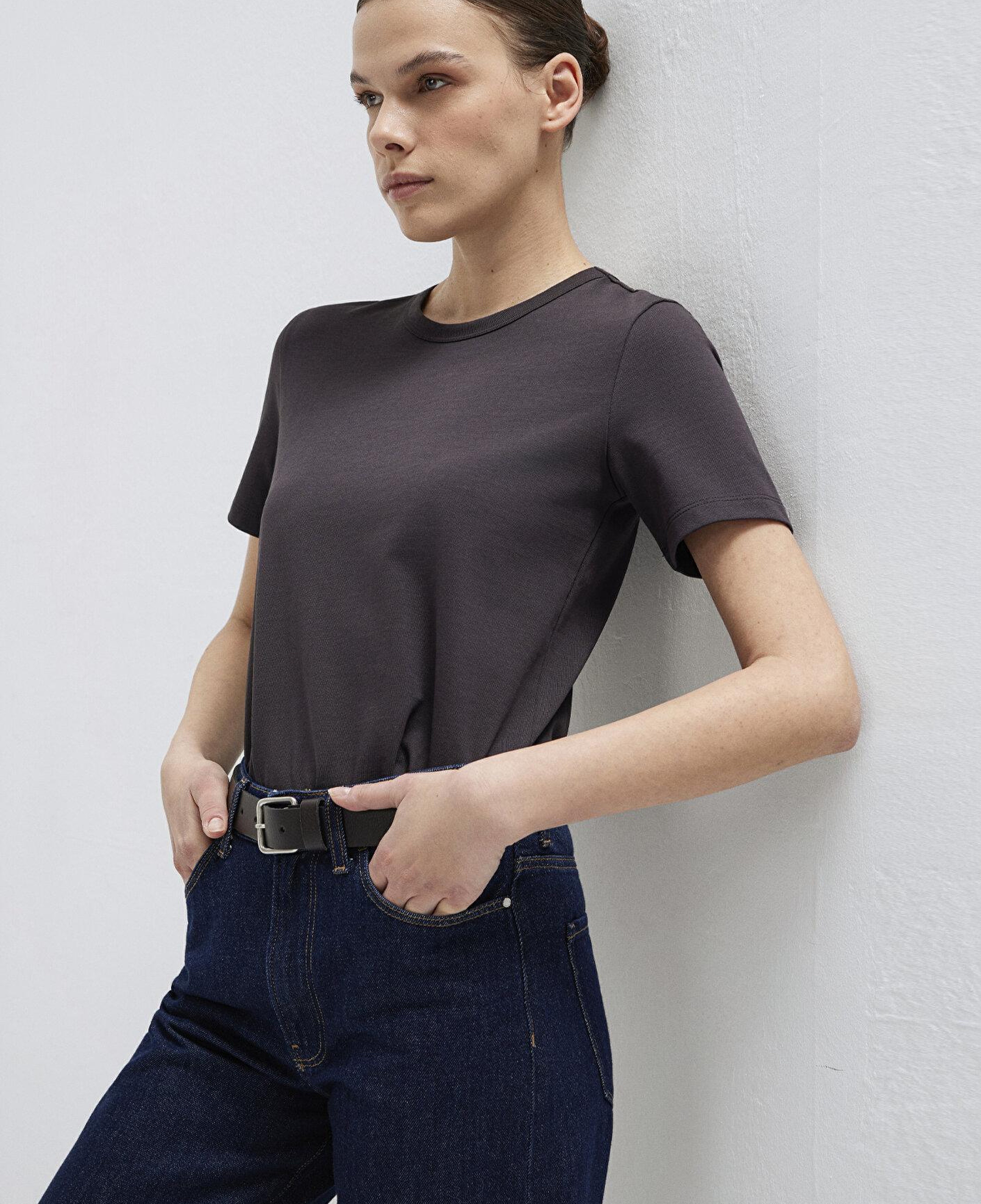 Mavi Kahverengi Basic Tişört Slim Fit / Dar Kesim 1614067-88615
