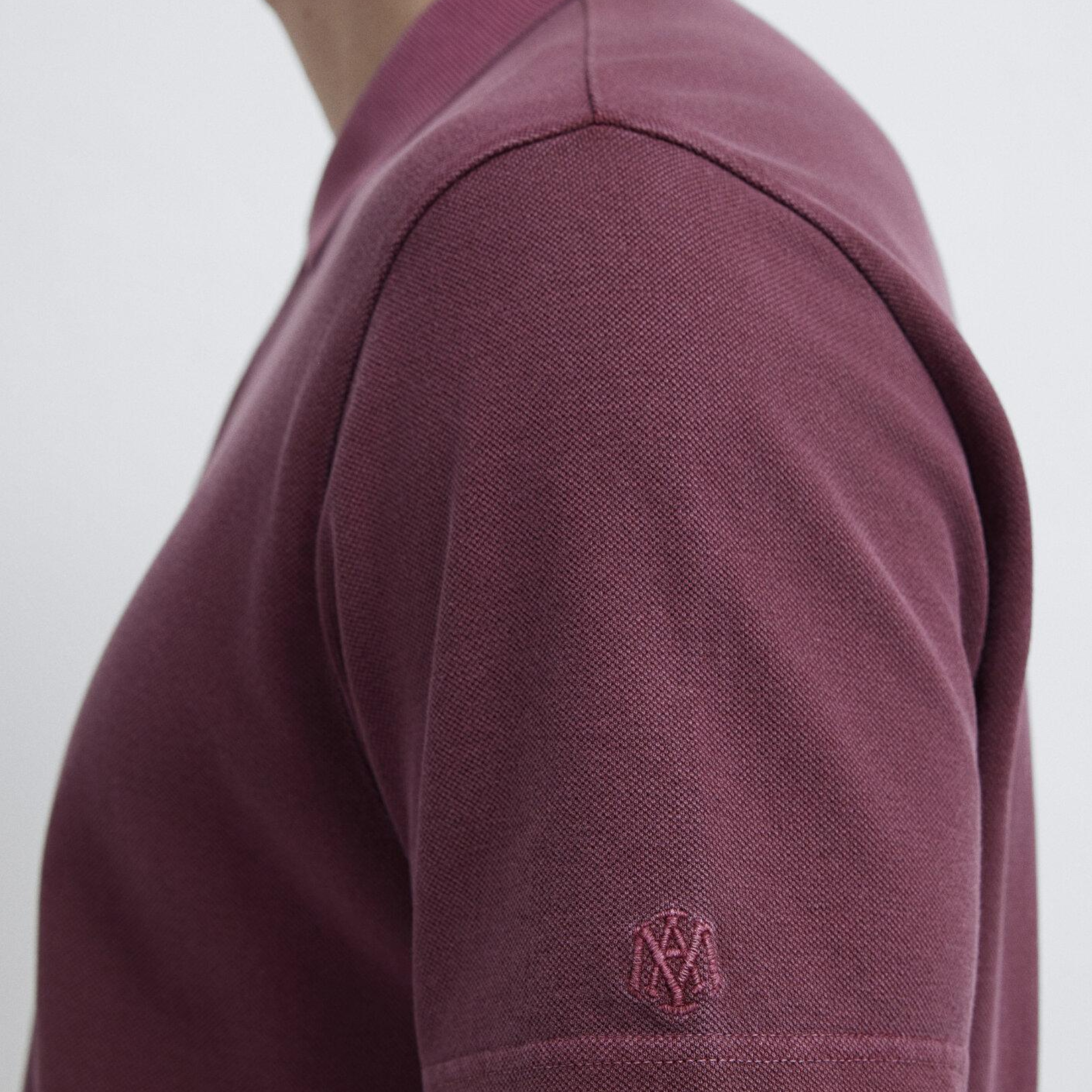 Mavi Bordo Polo Tişört Loose Fit / Bol Rahat Kesim 0613311-70426