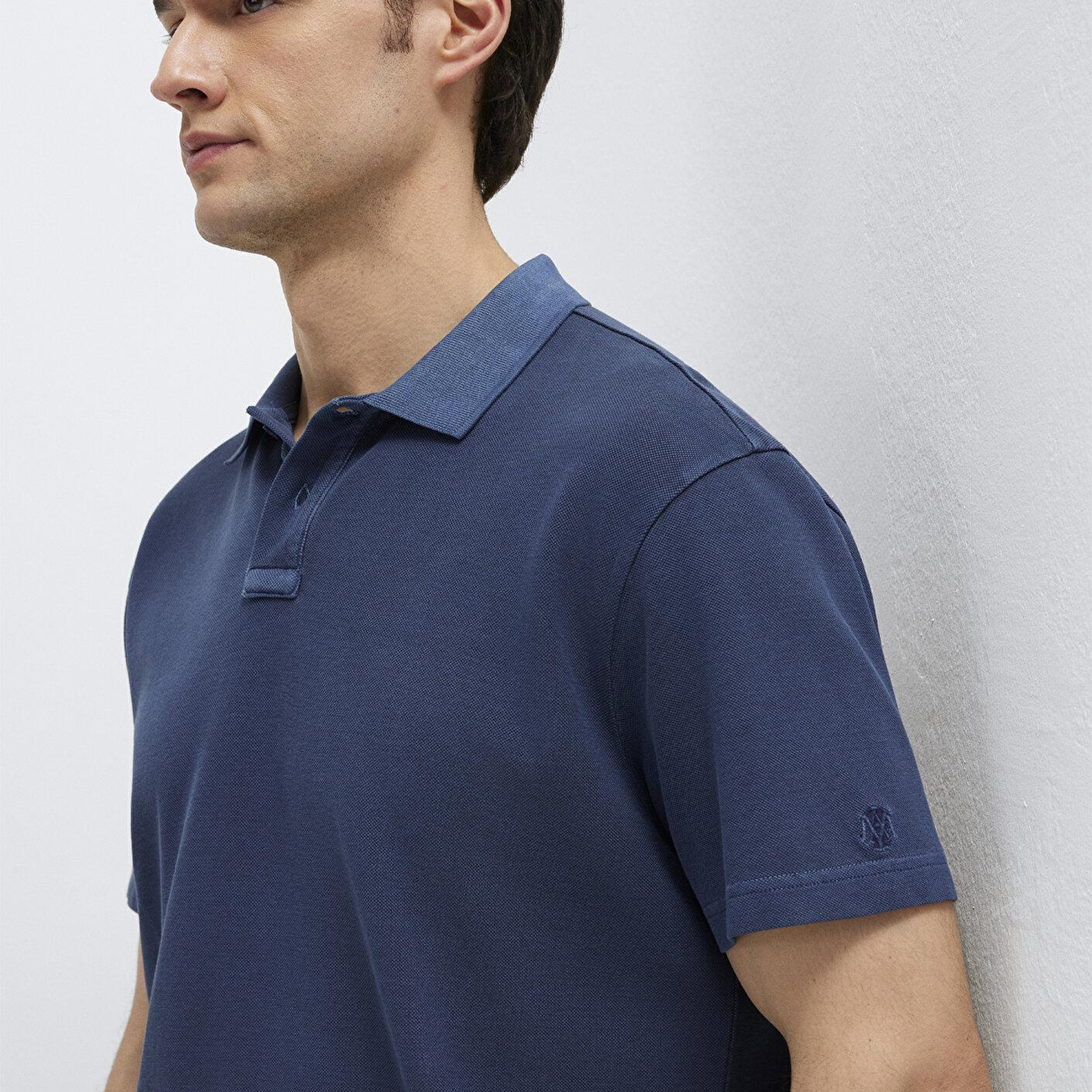 Mavi Lacivert Polo Tişört Loose Fit / Bol Rahat Kesim 0613311-70497
