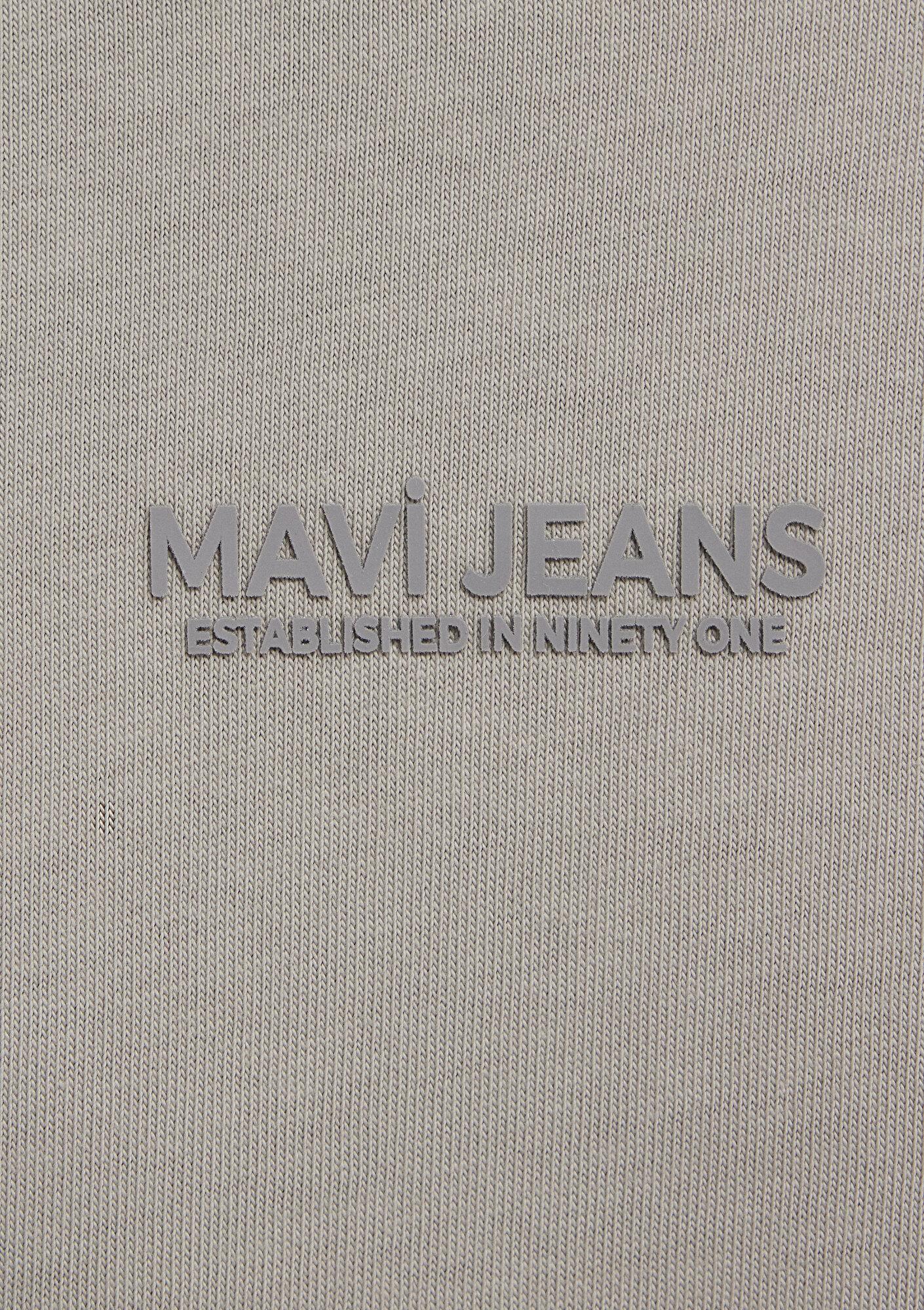 Mavi Mavi Jeans Baskılı Bej Tişört Loose Fit / Bol Rahat Kesim 0613348-70352