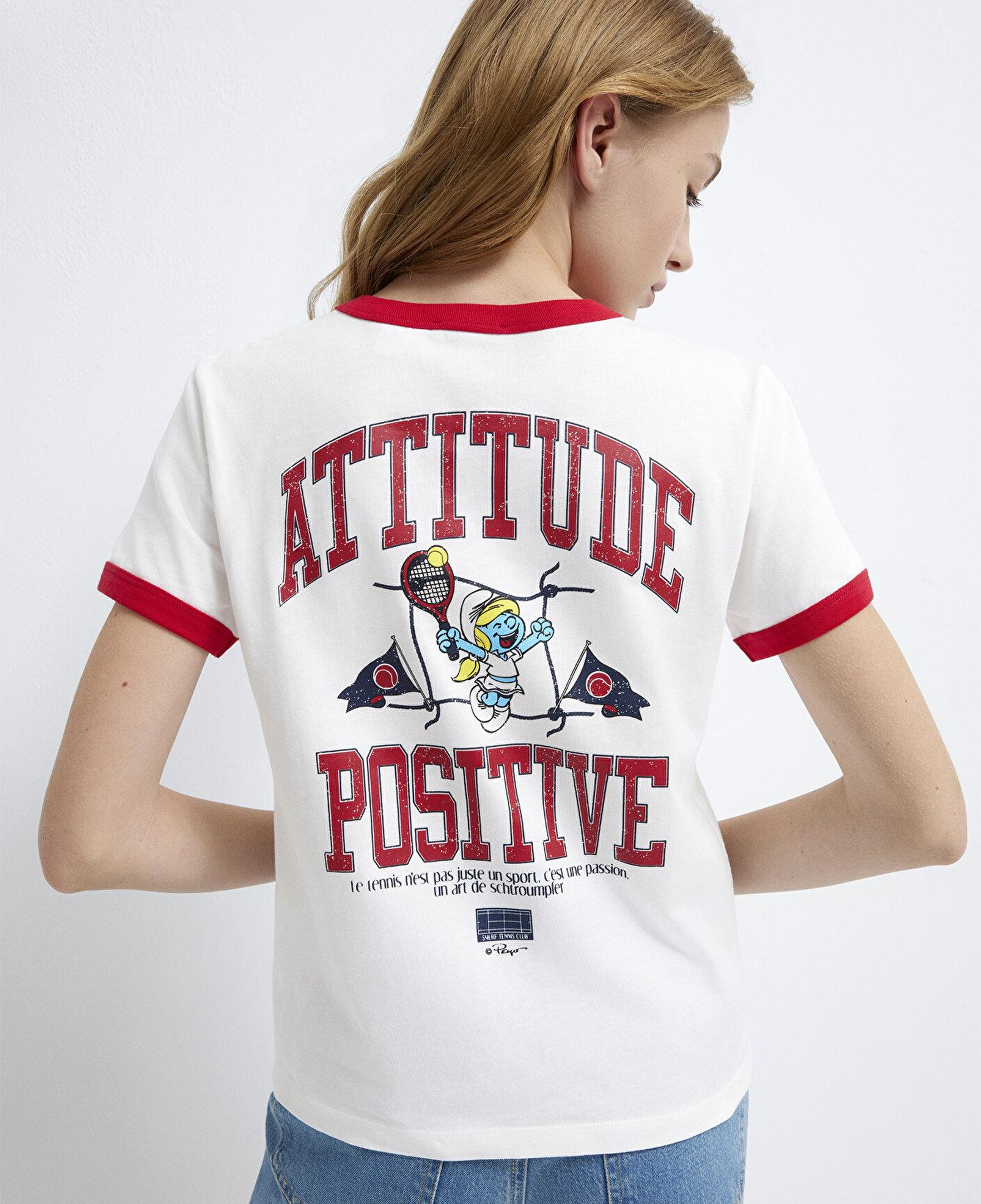 Mavi Şirinler Baskılı Ekru Tişört Regular Fit / Normal Kesim 1614041-70057