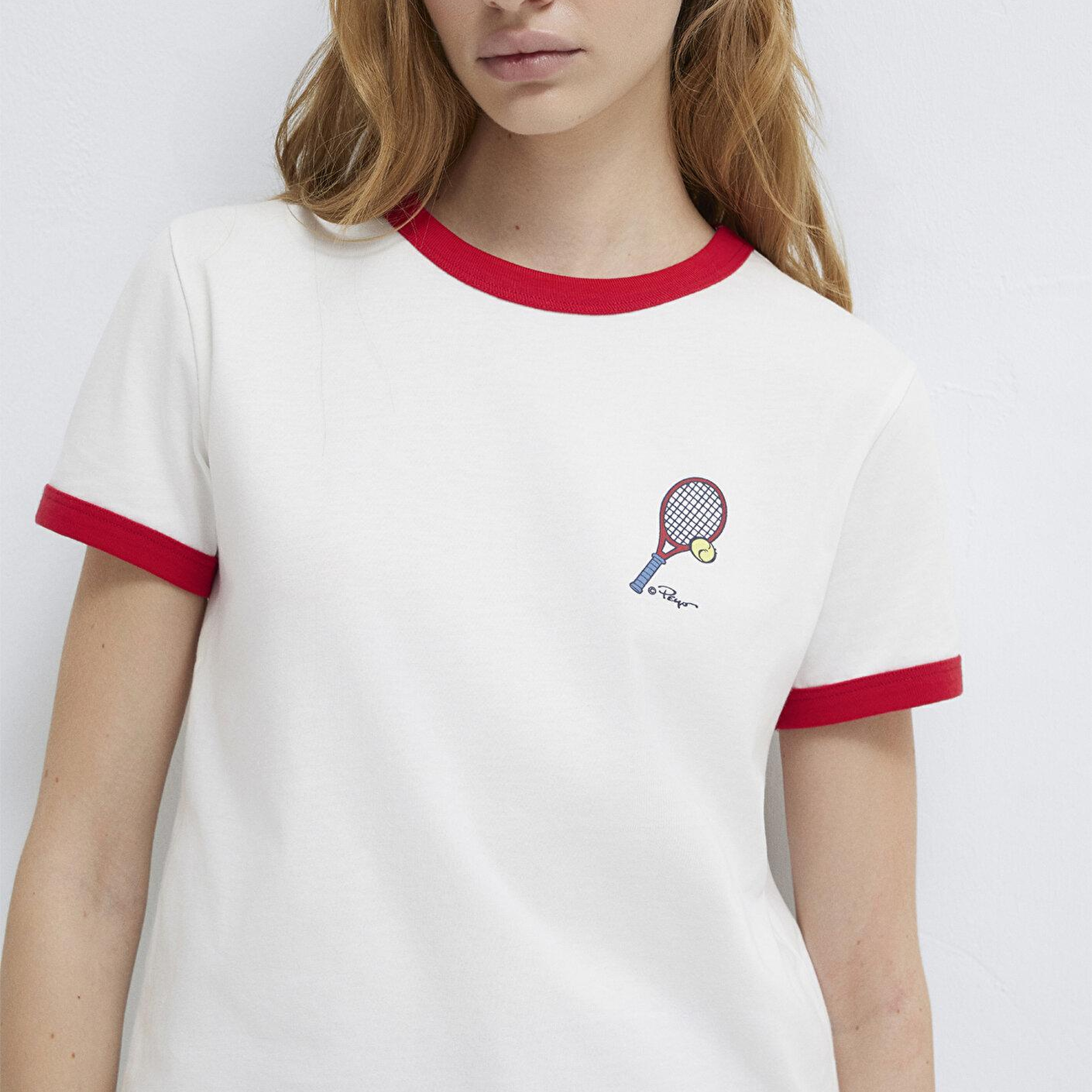 Mavi Şirinler Baskılı Ekru Tişört Regular Fit / Normal Kesim 1614041-70057