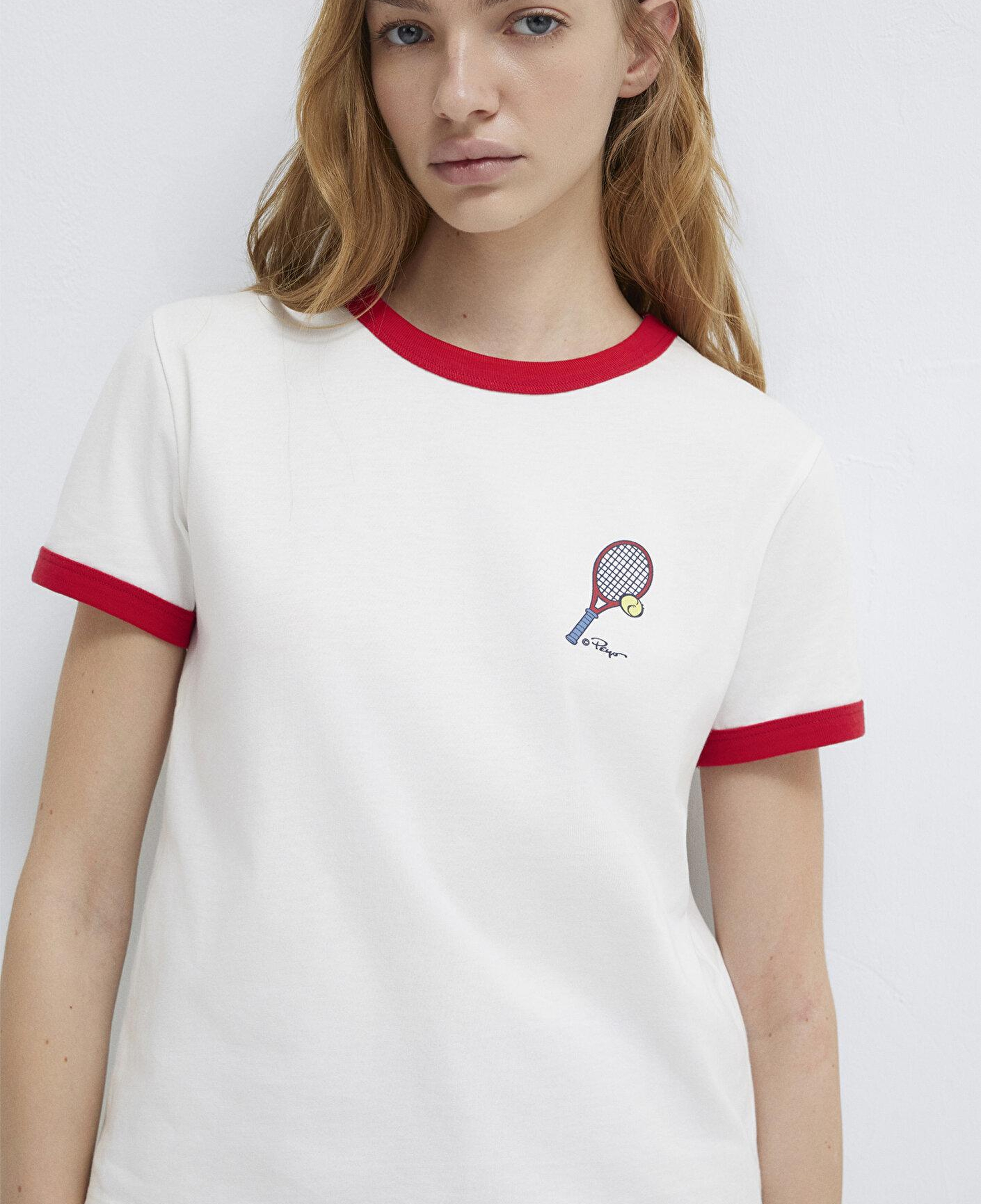 Mavi Şirinler Baskılı Ekru Tişört Regular Fit / Normal Kesim 1614041-70057