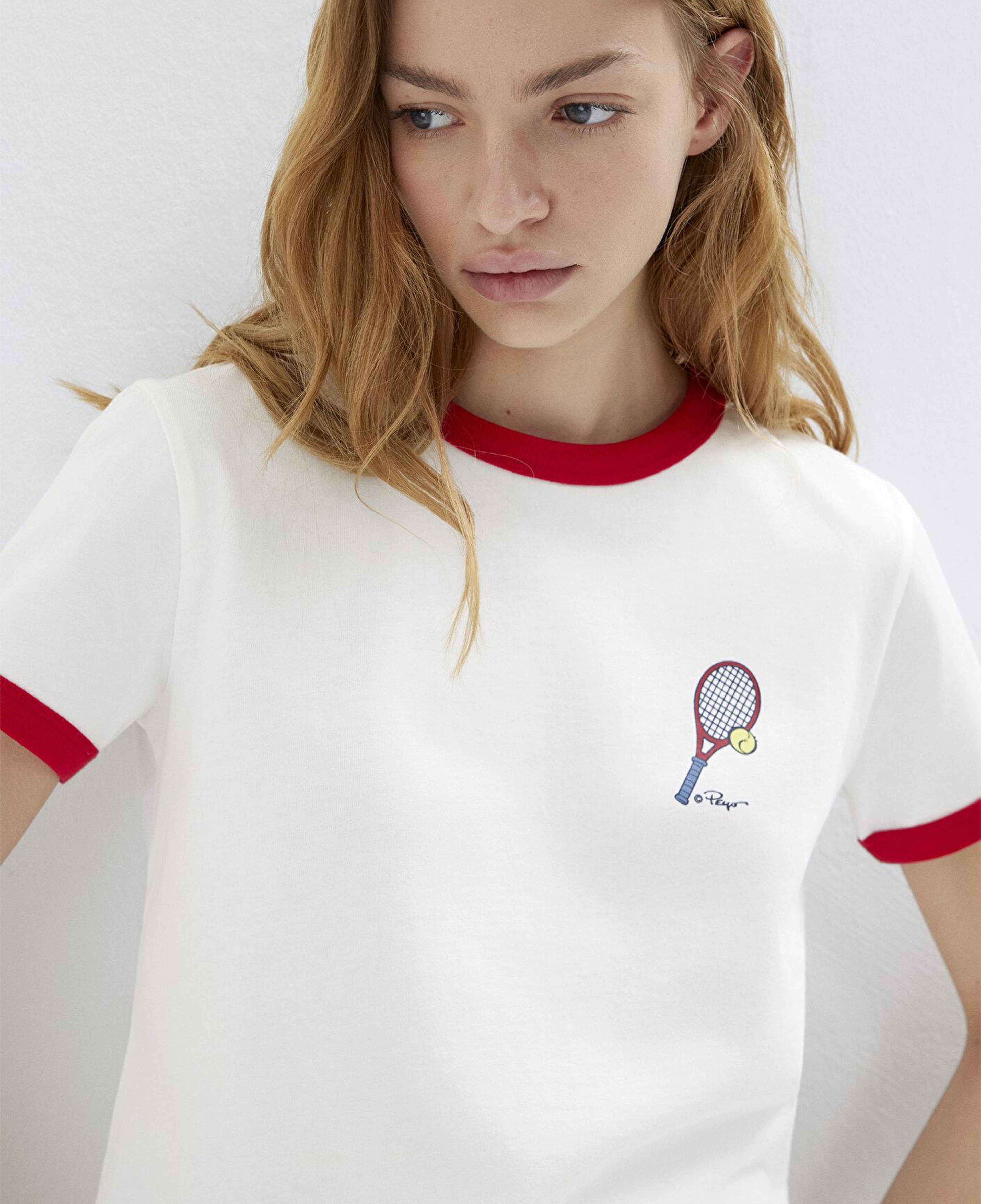 Mavi Şirinler Baskılı Ekru Tişört Regular Fit / Normal Kesim 1614041-70057