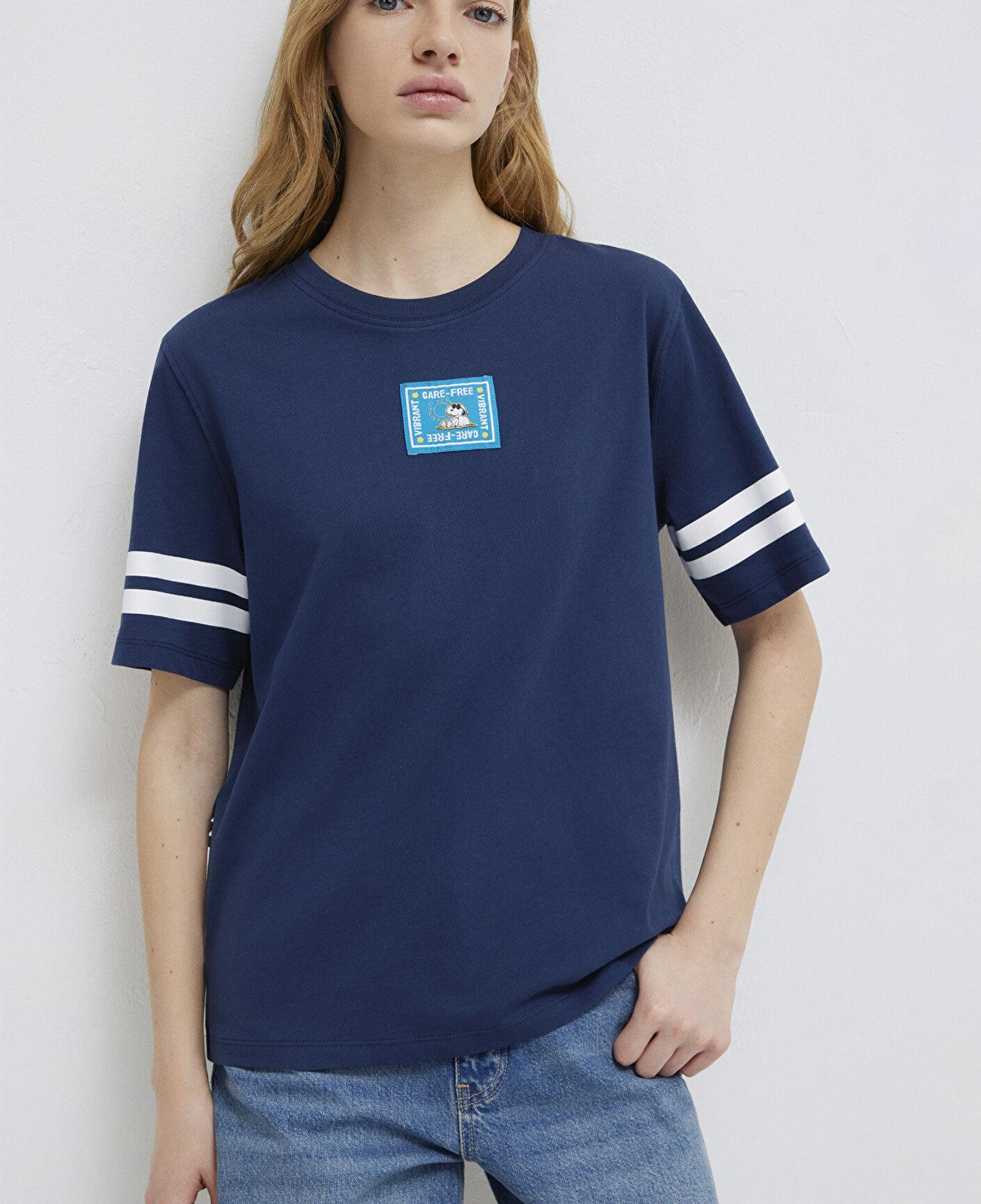 Mavi Snoopy Baskılı Lacivert Tişört Regular Fit / Normal Kesim 1614053-70488