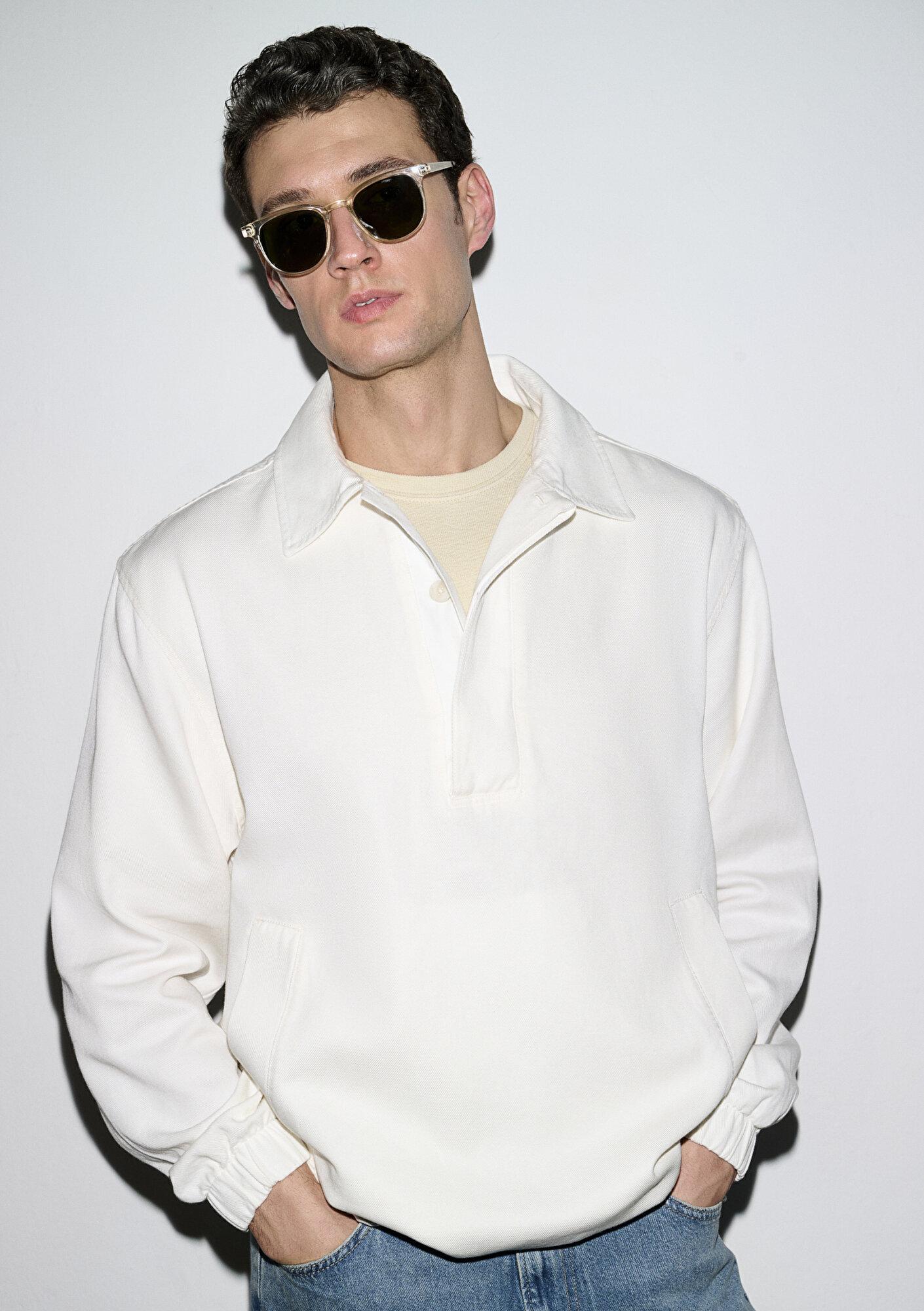 Mavi Ekru Polo Sweatshirt 0212008-80194