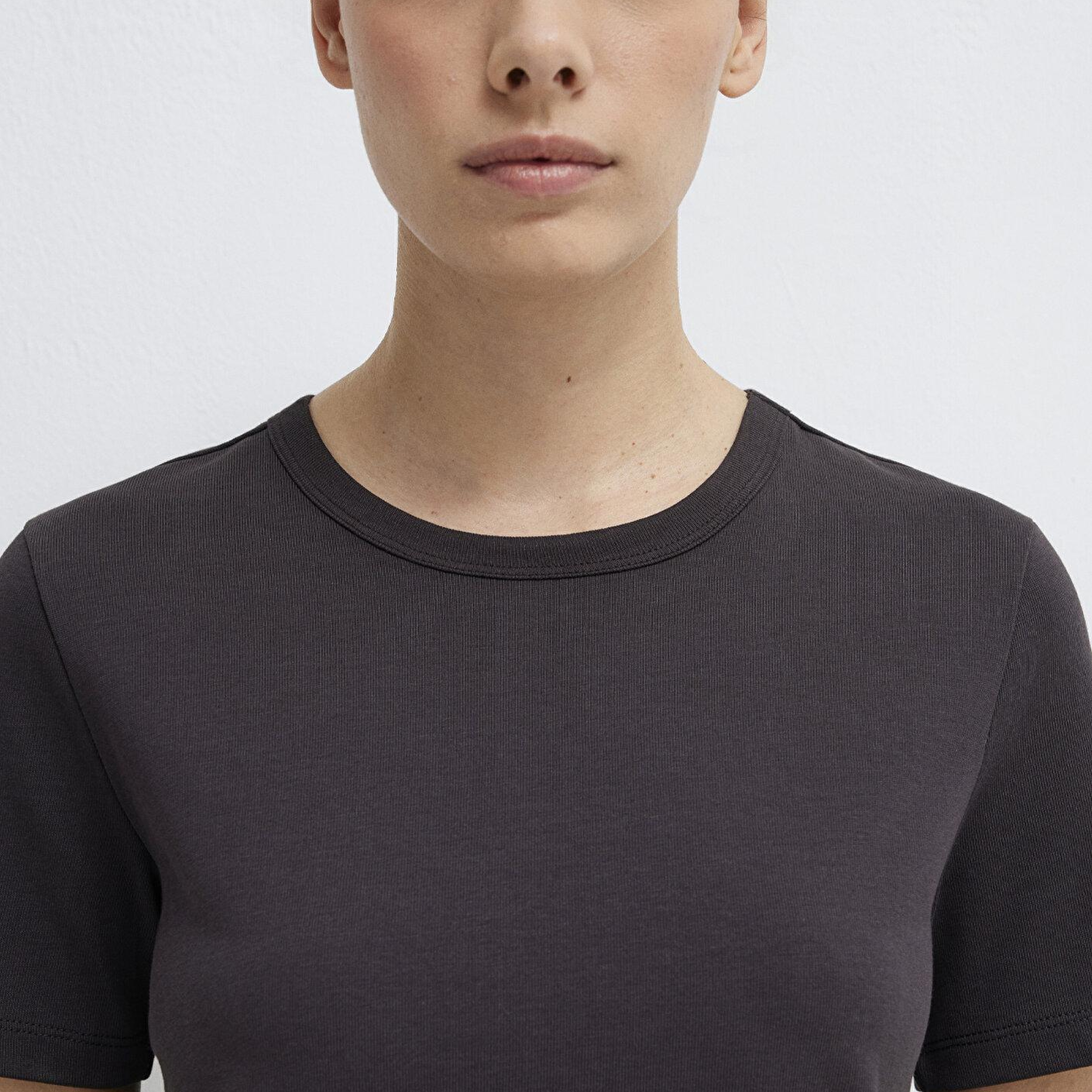 Mavi Kahverengi Basic Tişört Slim Fit / Dar Kesim 1614067-88615