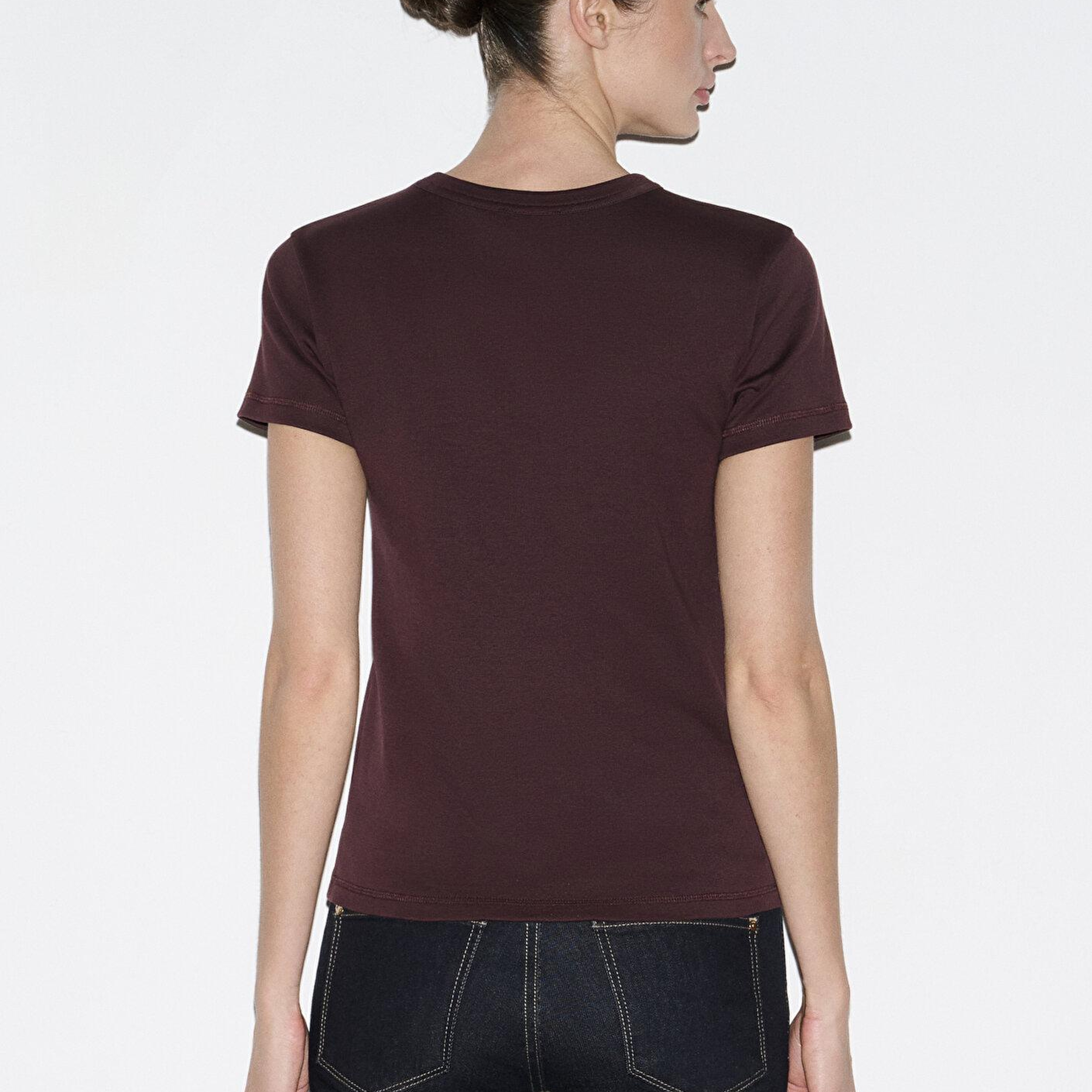 Mavi Bordo Basic Tişört Fitted / Vücuda Oturan Kesim 1614065-70223