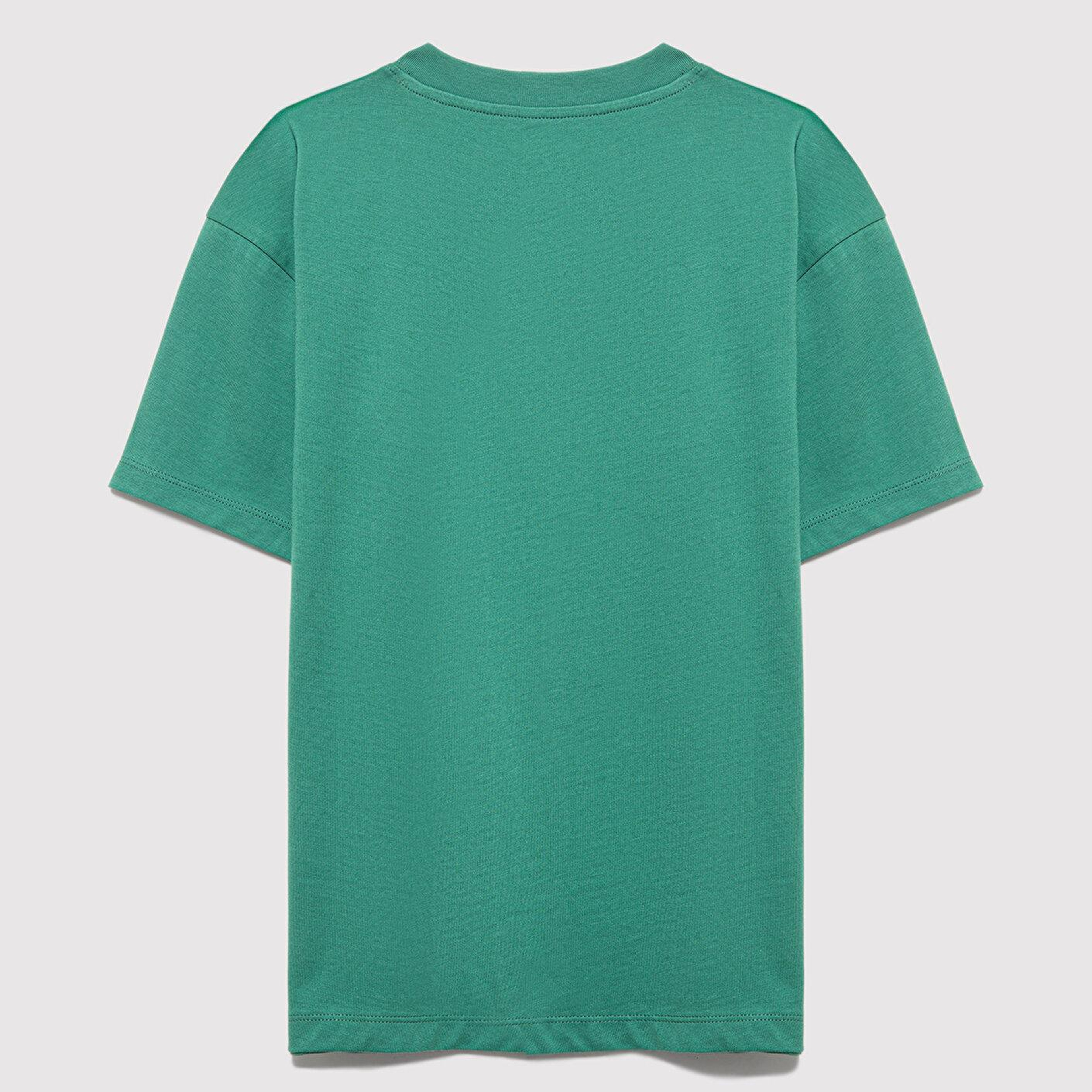 Mavi Mavi Baskılı Yeşil Tişört Loose Fit / Bol Rahat Kesim 6610484-71697