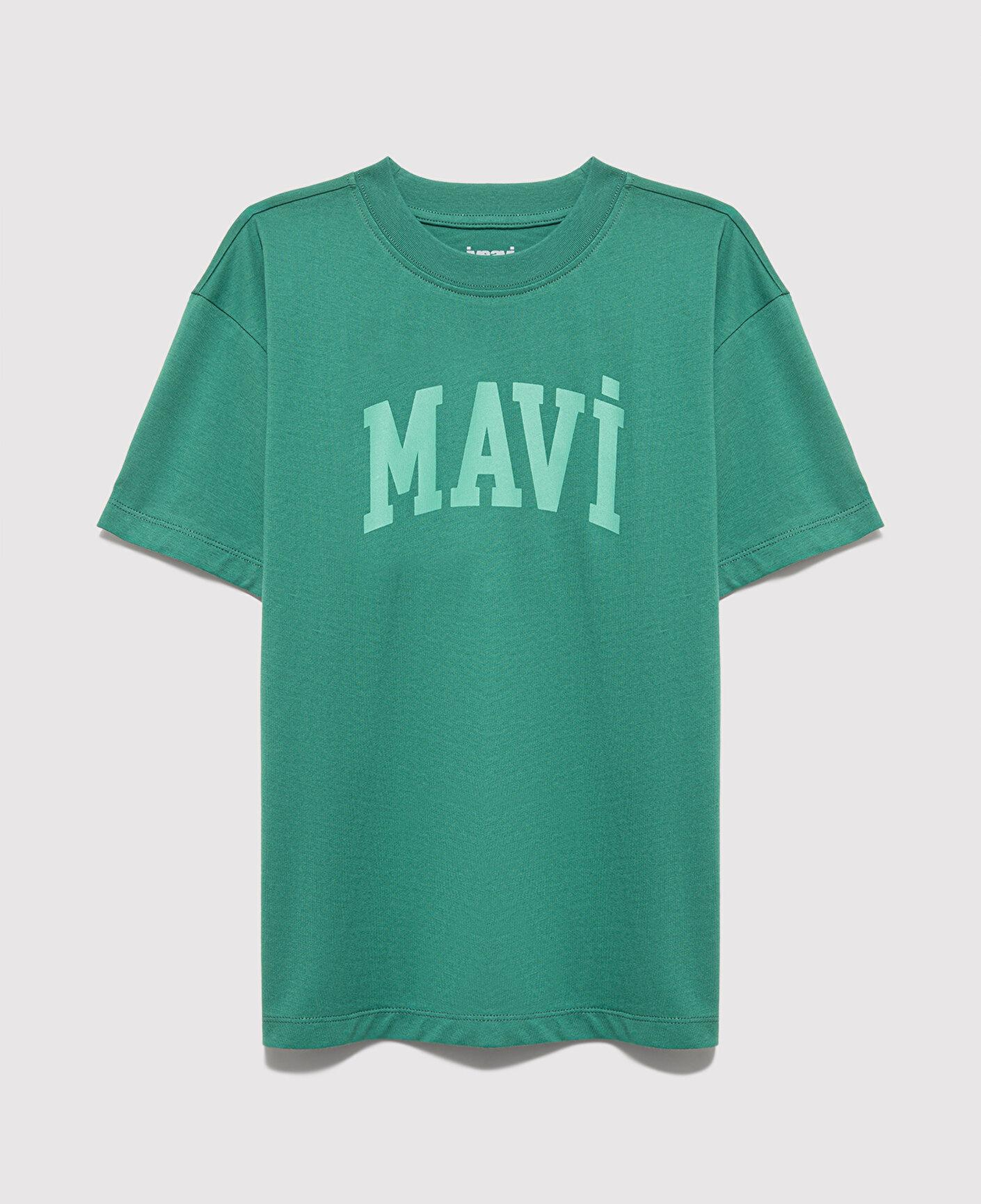 Mavi Mavi Baskılı Yeşil Tişört Loose Fit / Bol Rahat Kesim 6610484-71697