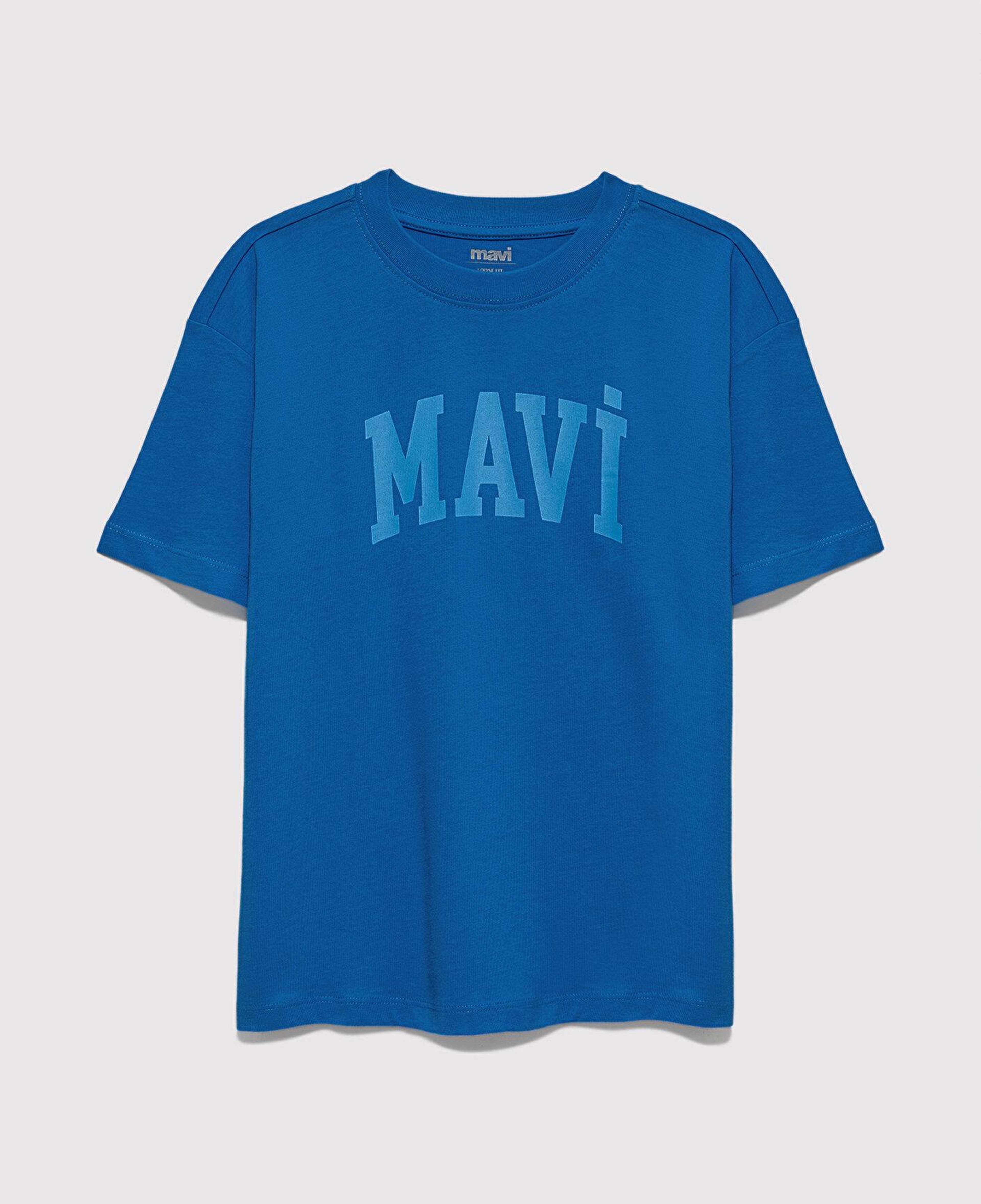 Mavi Mavi Baskılı Mavi Tişört Loose Fit / Bol Rahat Kesim 6610484-70902