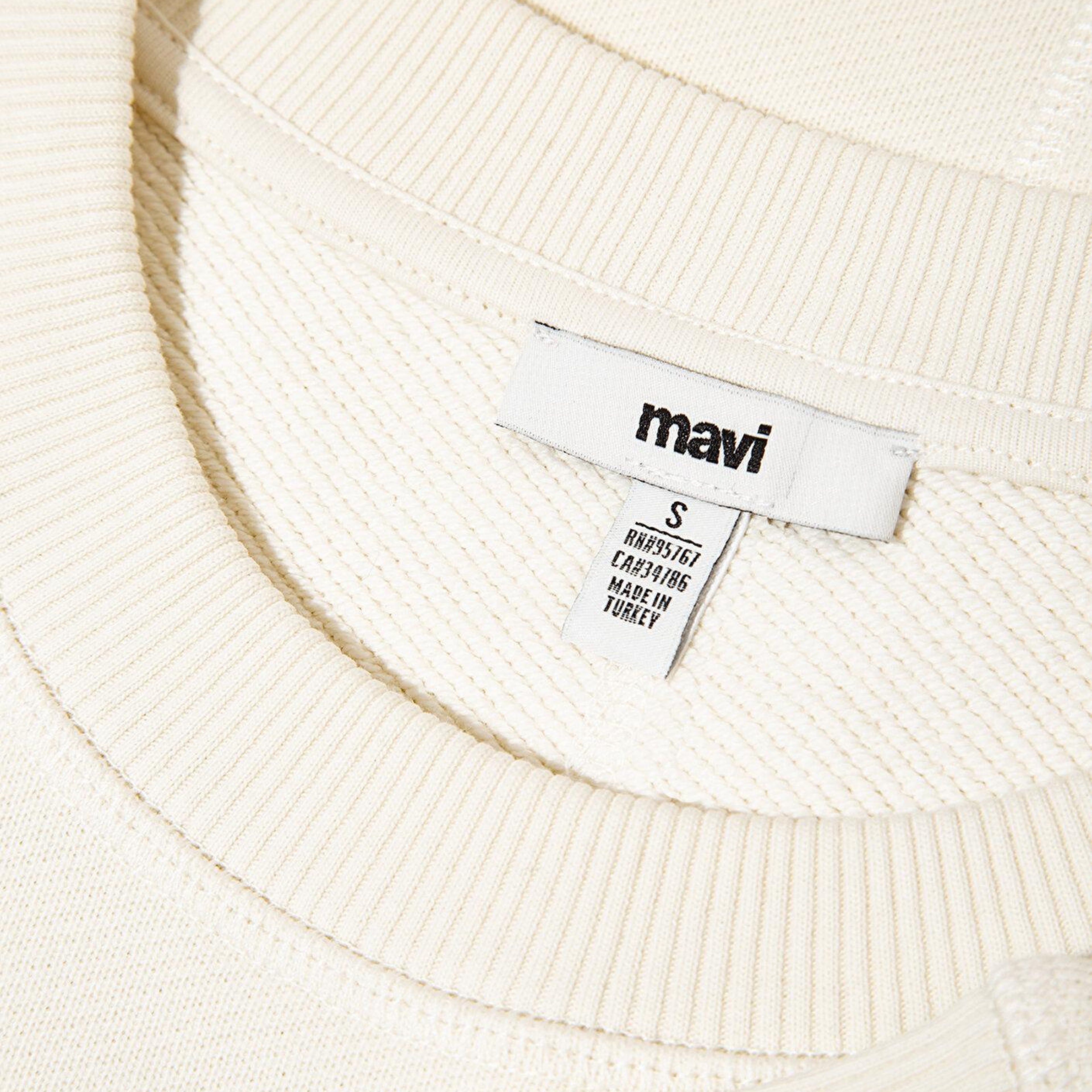 Mavi Mavi Denim Baskılı Ekru Sweatshirt 1S10525-80194