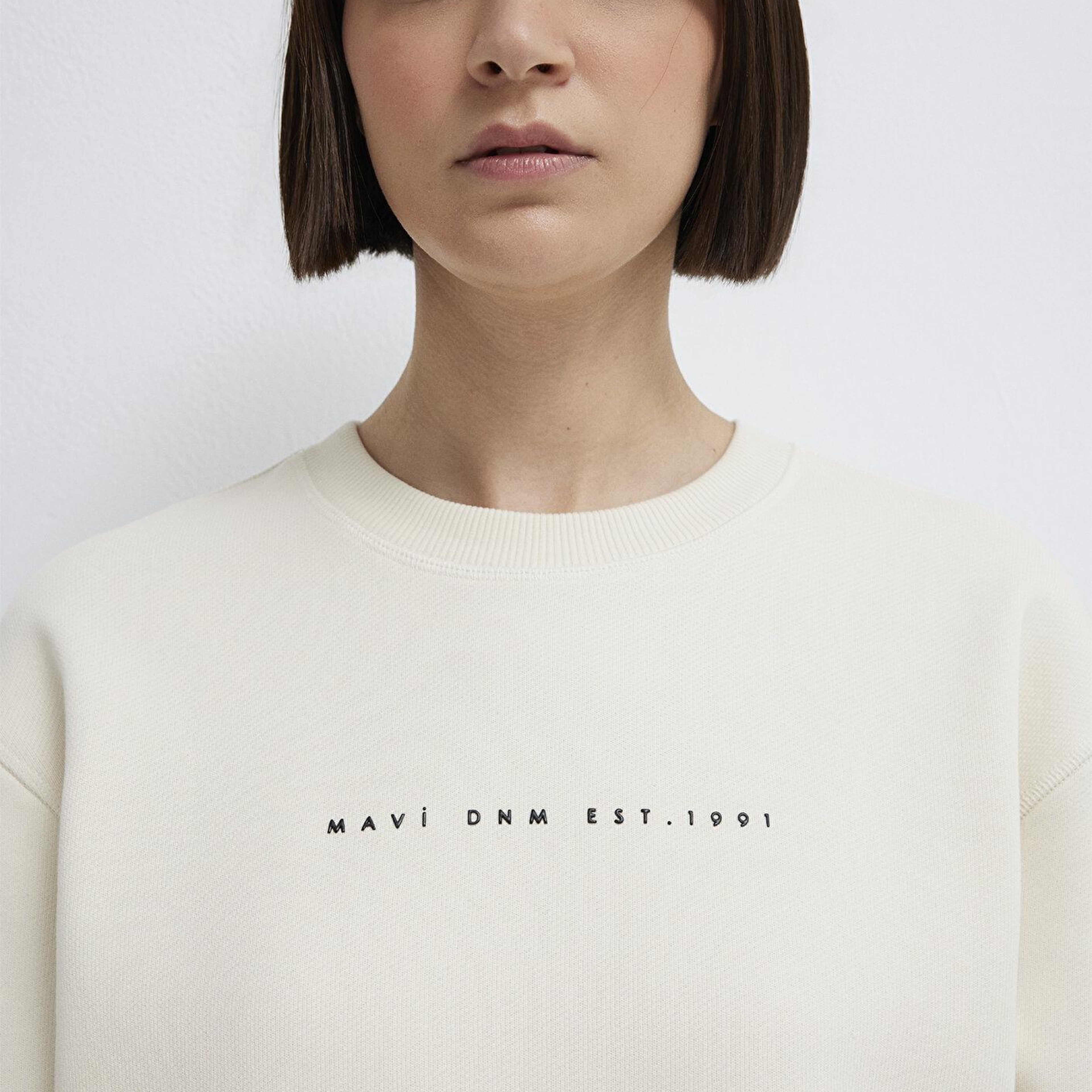 Mavi Mavi Denim Baskılı Ekru Sweatshirt 1S10525-80194