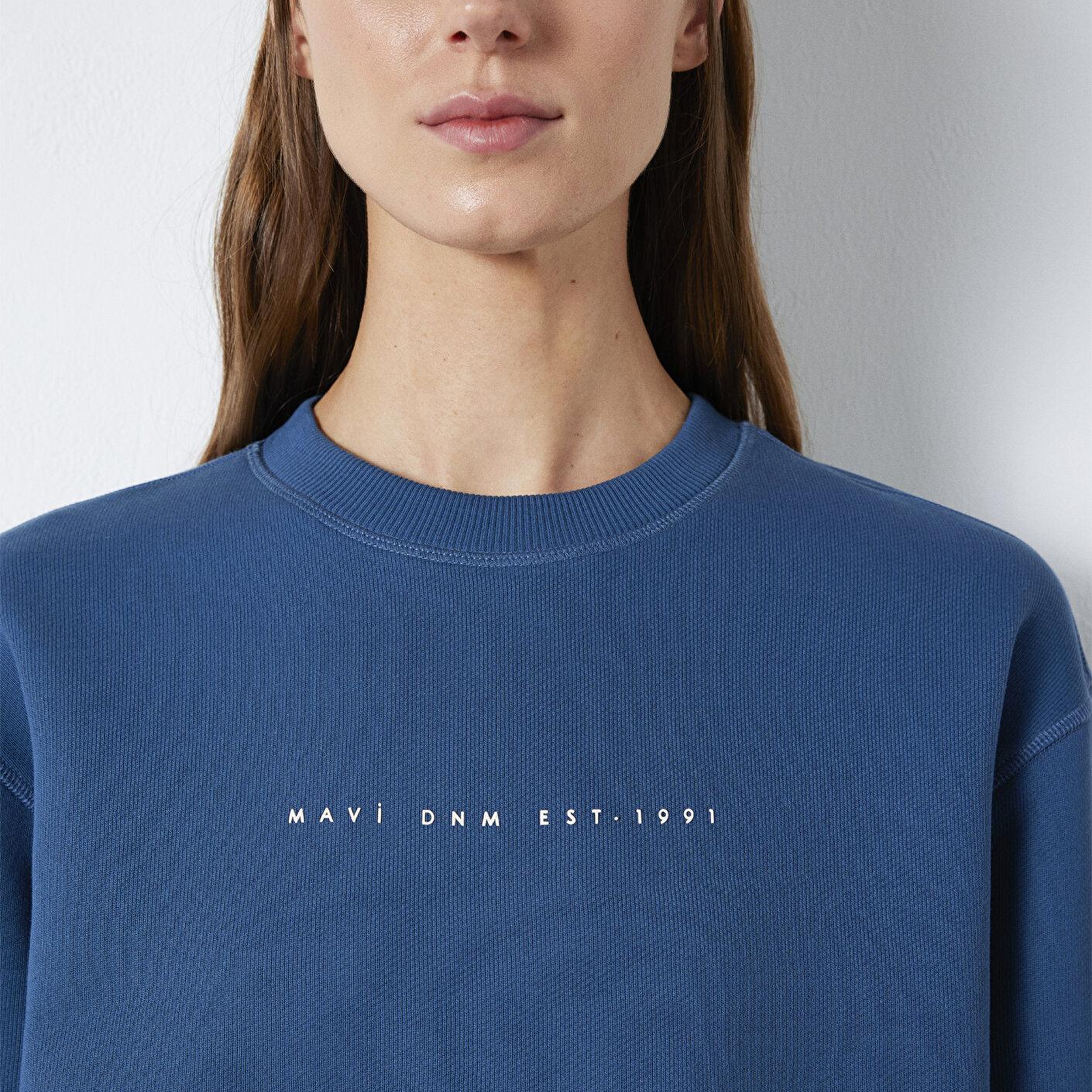 Mavi Mavi Denim Baskılı Mavi Sweatshirt 1S10525-70760