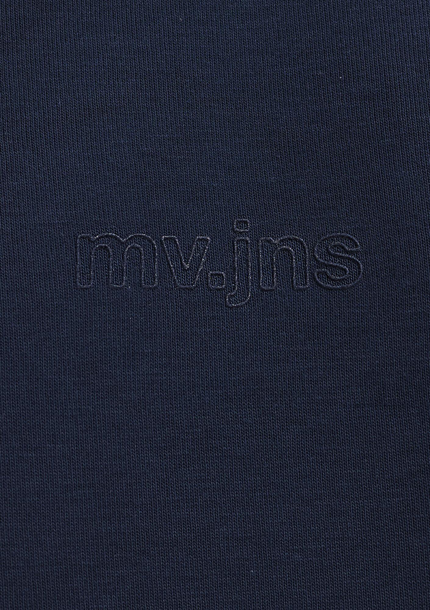 Mavi MVJNS Baskılı Lacivert İnterlok Tişört Boxy Fit 0613306-82318