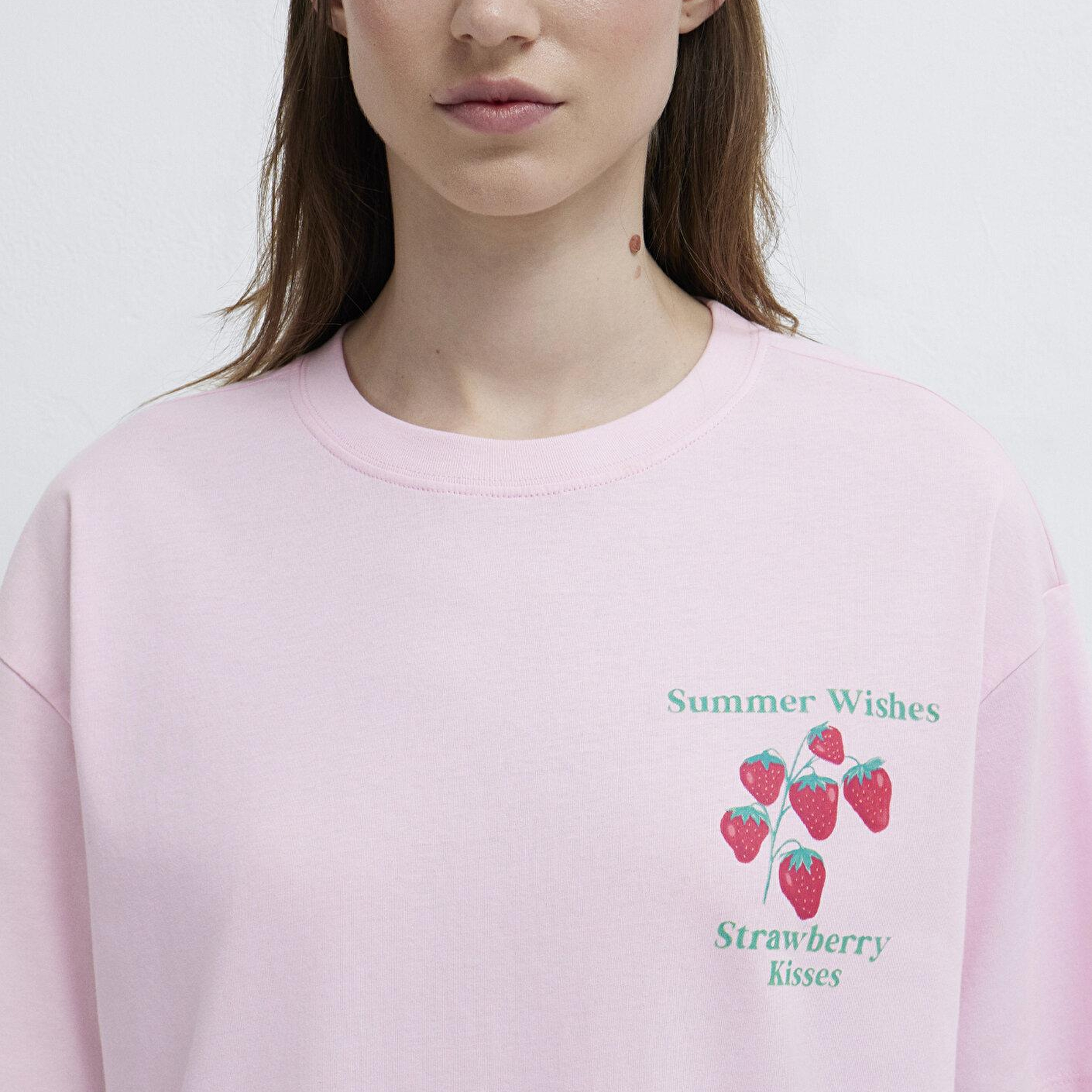 Mavi Sicilia Baskılı Pembe Tişört Loose Fit / Bol Rahat Kesim 1614007-86953