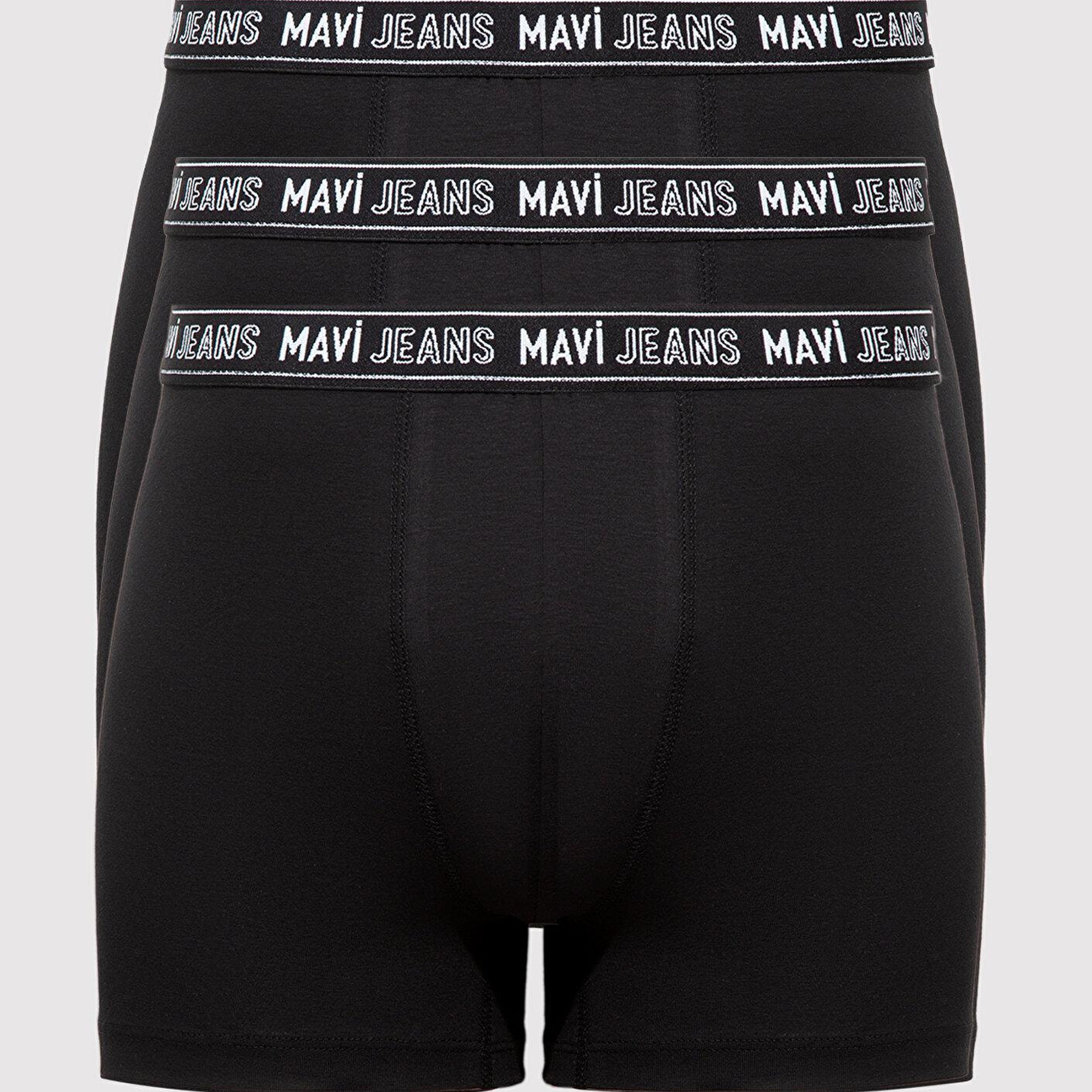 Mavi 7li Siyah Basic Boxer 0912288-900