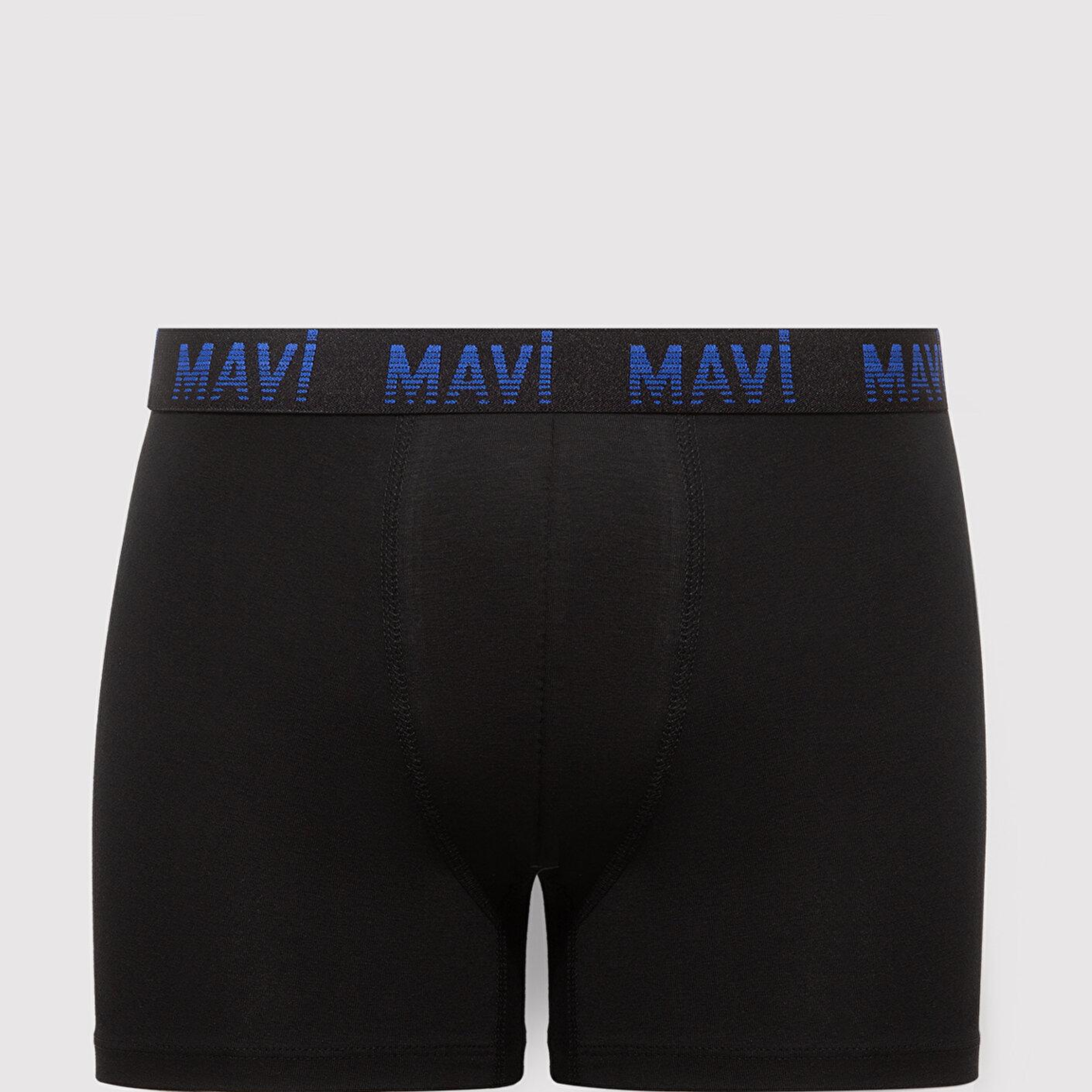 Mavi 7li Siyah Basic Boxer 0912287-900