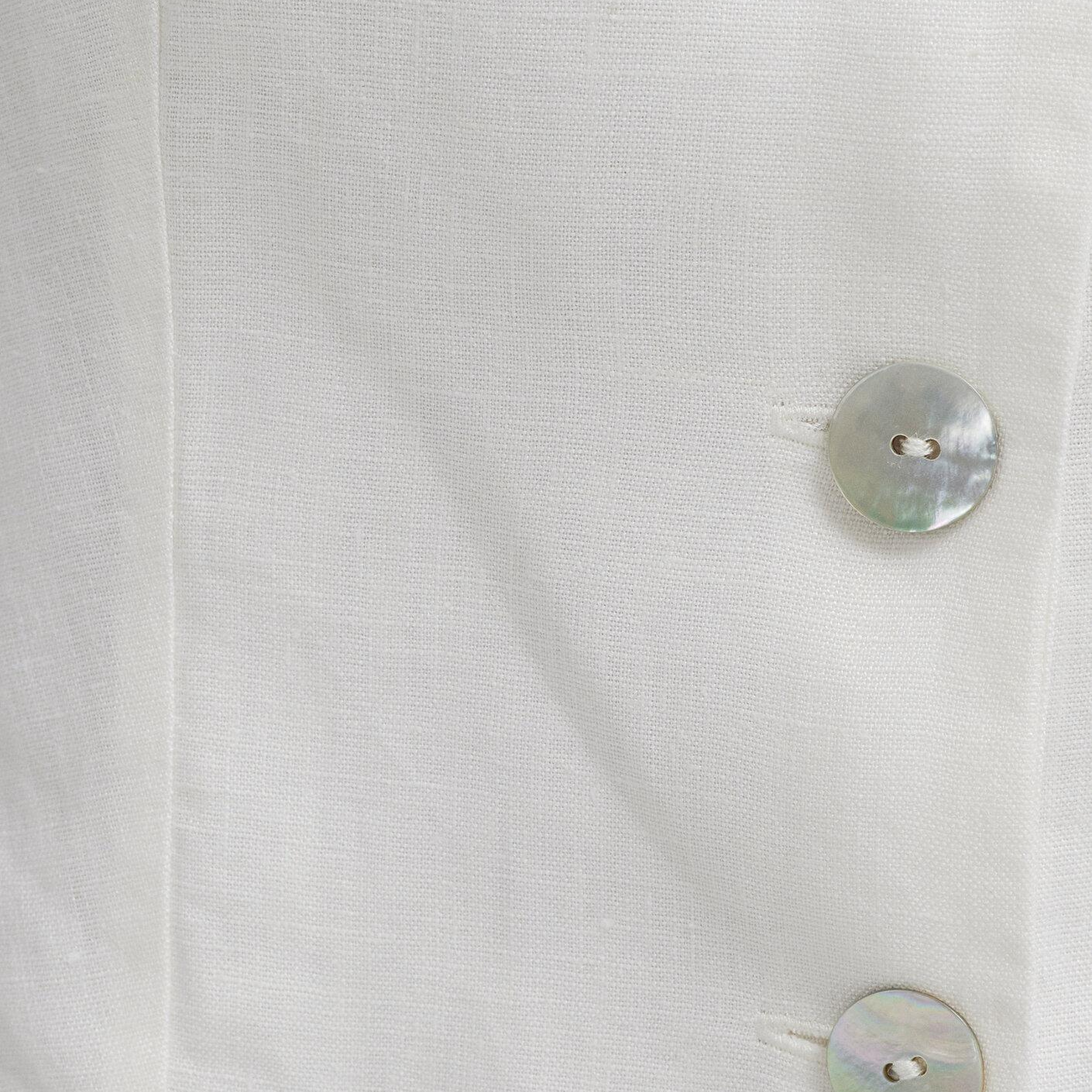 Mavi Beyaz Keten Yelek Slim Fit / Dar Kesim 1110843-70057