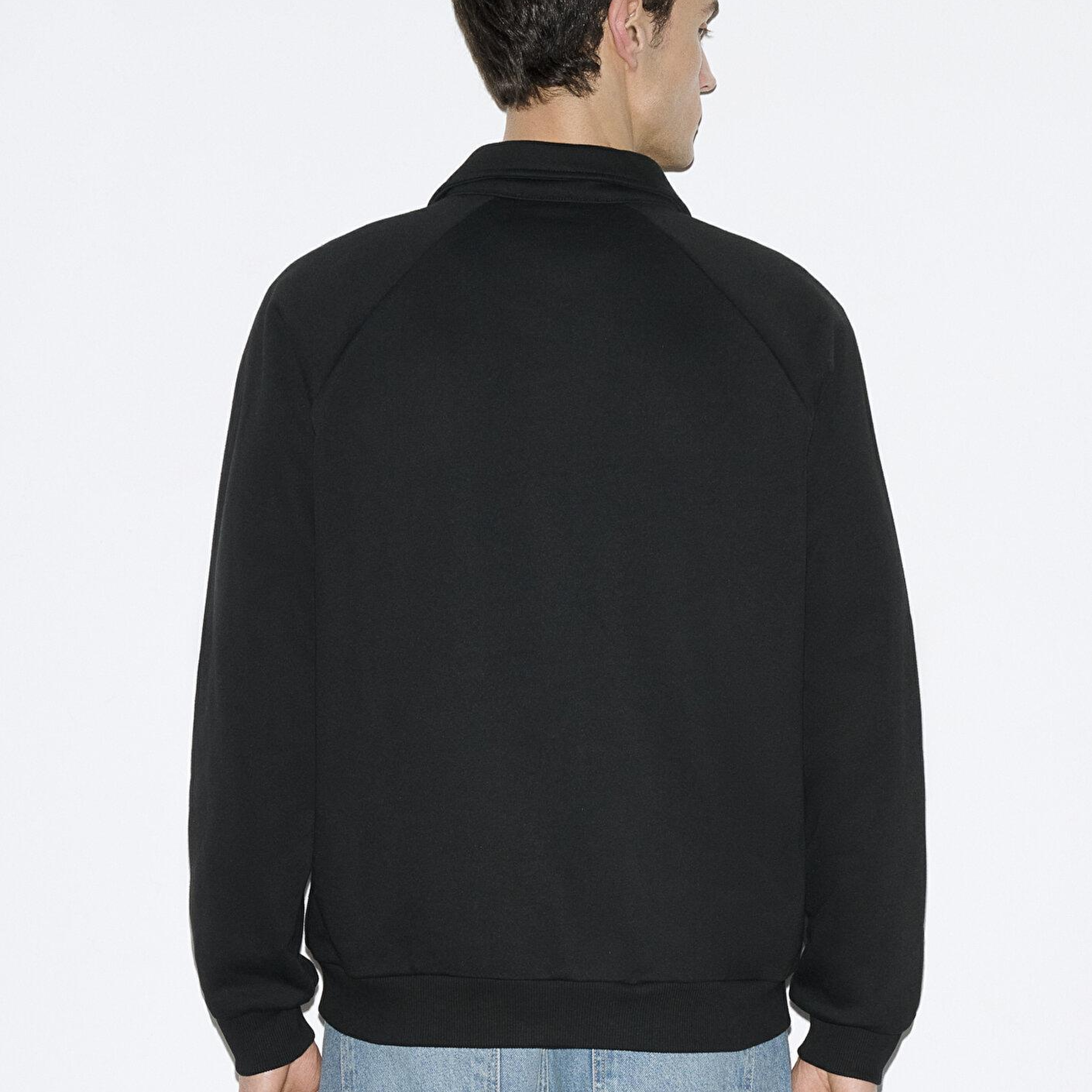 Mavi M Kalp İşlemeli Polo Yaka Siyah  Sweatshirt 0S10578-900