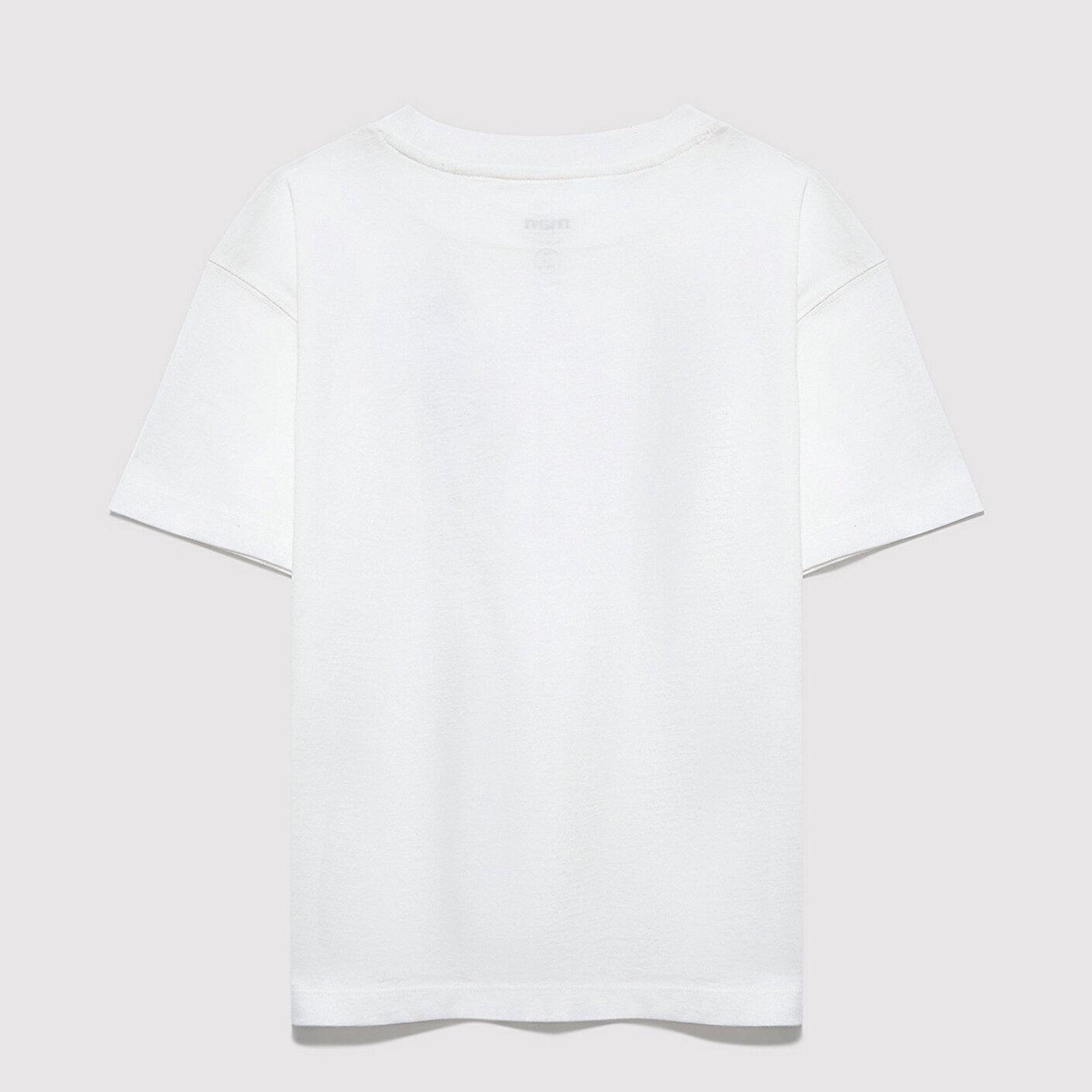 Mavi Mavi Logo Baskılı Ekru Tişört Loose Fit / Bol Rahat Kesim 7610386-70057